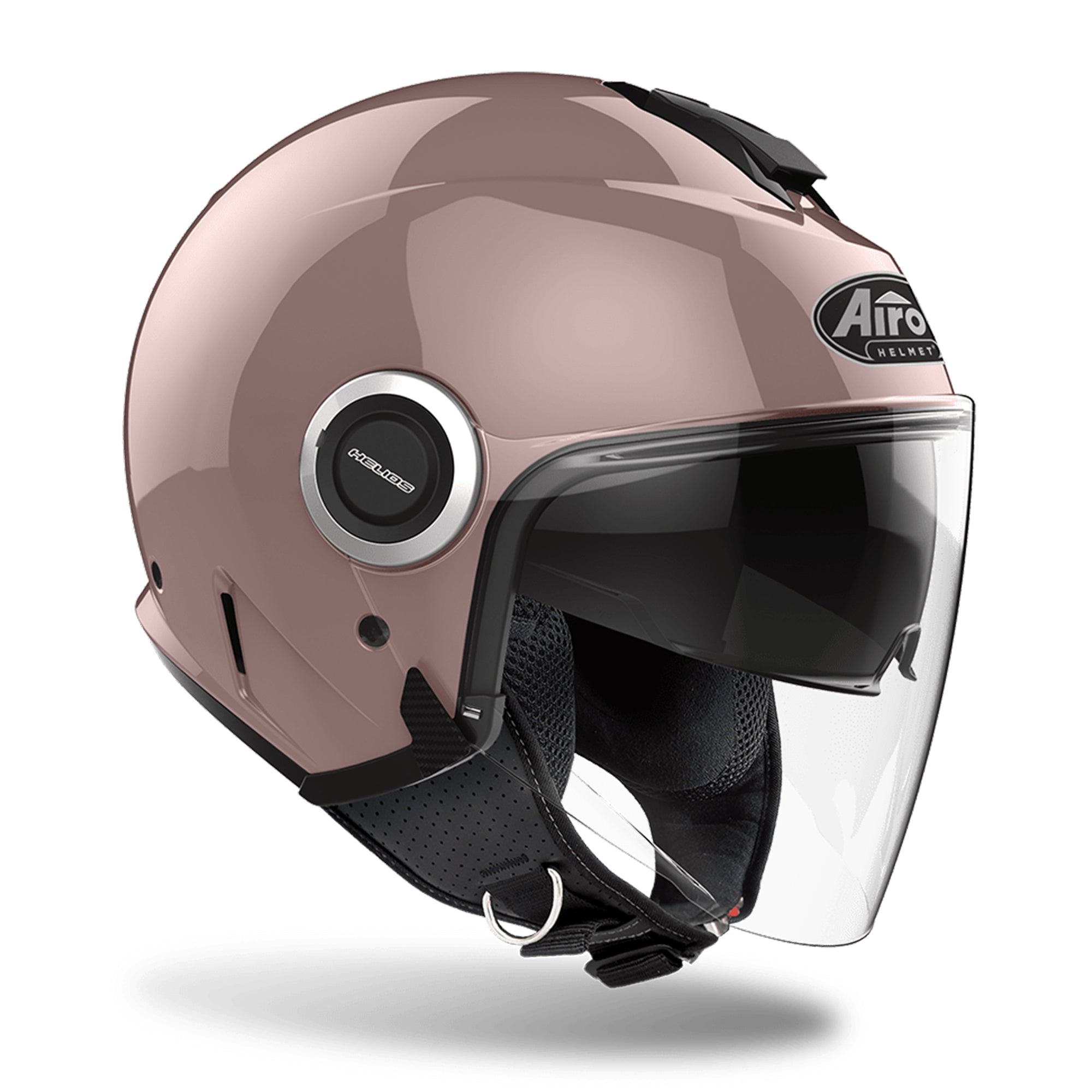 Airoh Helios Urban Jet Ladies Motorcycle Helmet - Metallic Rose