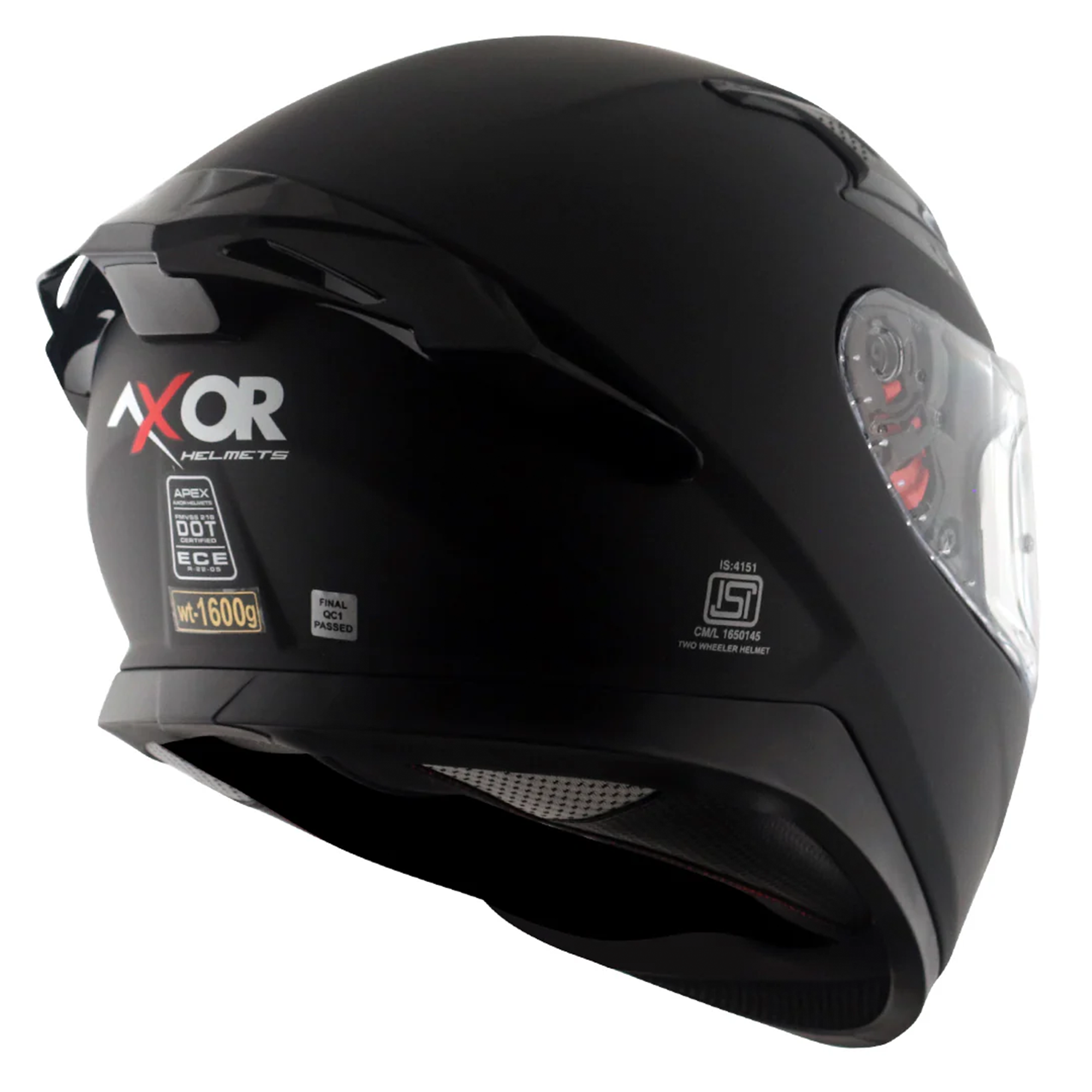 Axor Apex Full Face Motorcycle ECE 22.05 - Matt Black
