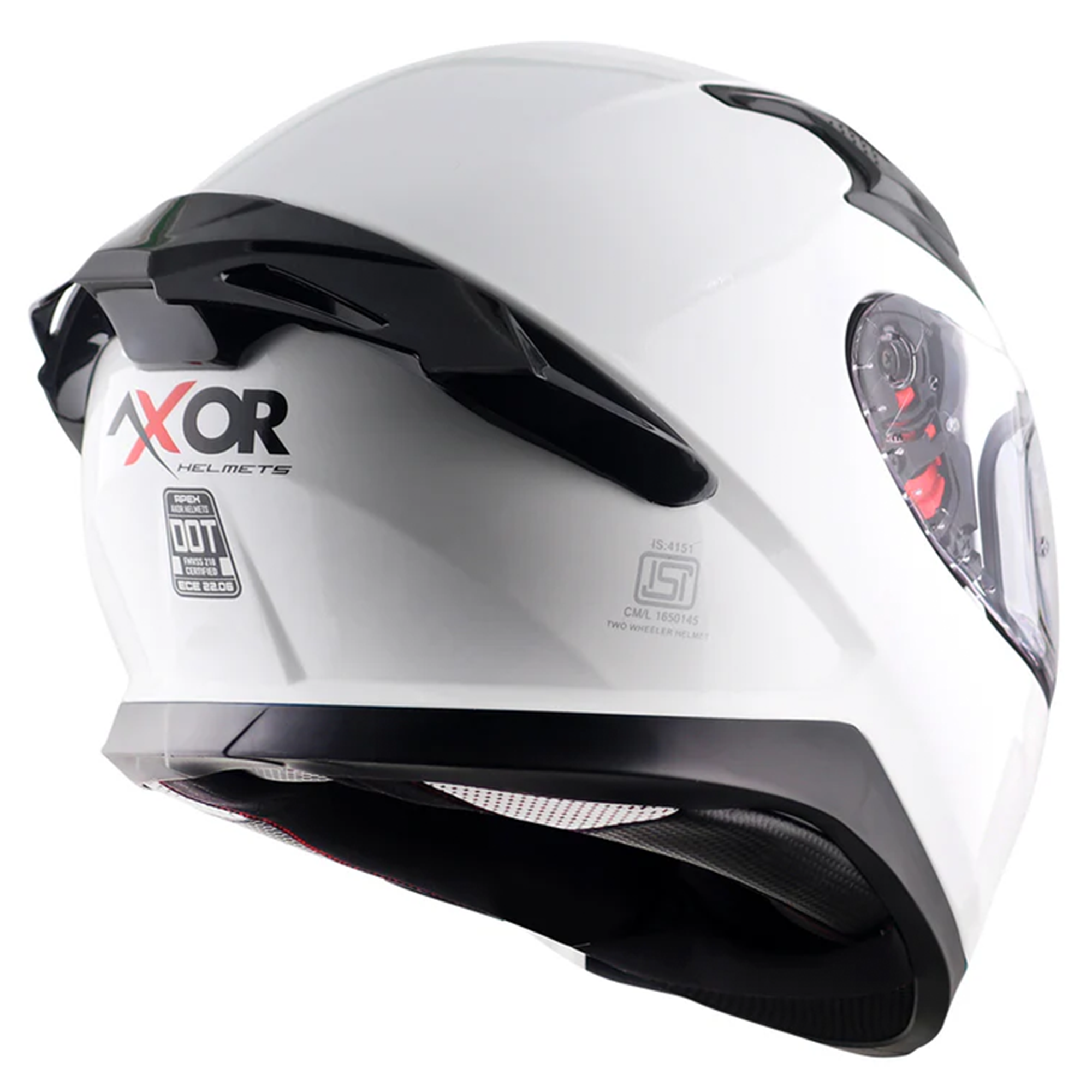 Axor Apex Full Face Motorcycle ECE.22.05 - Gloss White