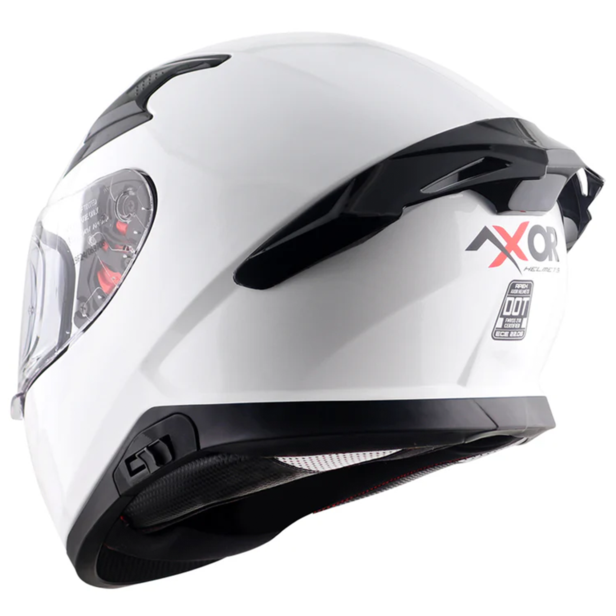 Axor Apex Full Face Motorcycle ECE.22.05 - Gloss White