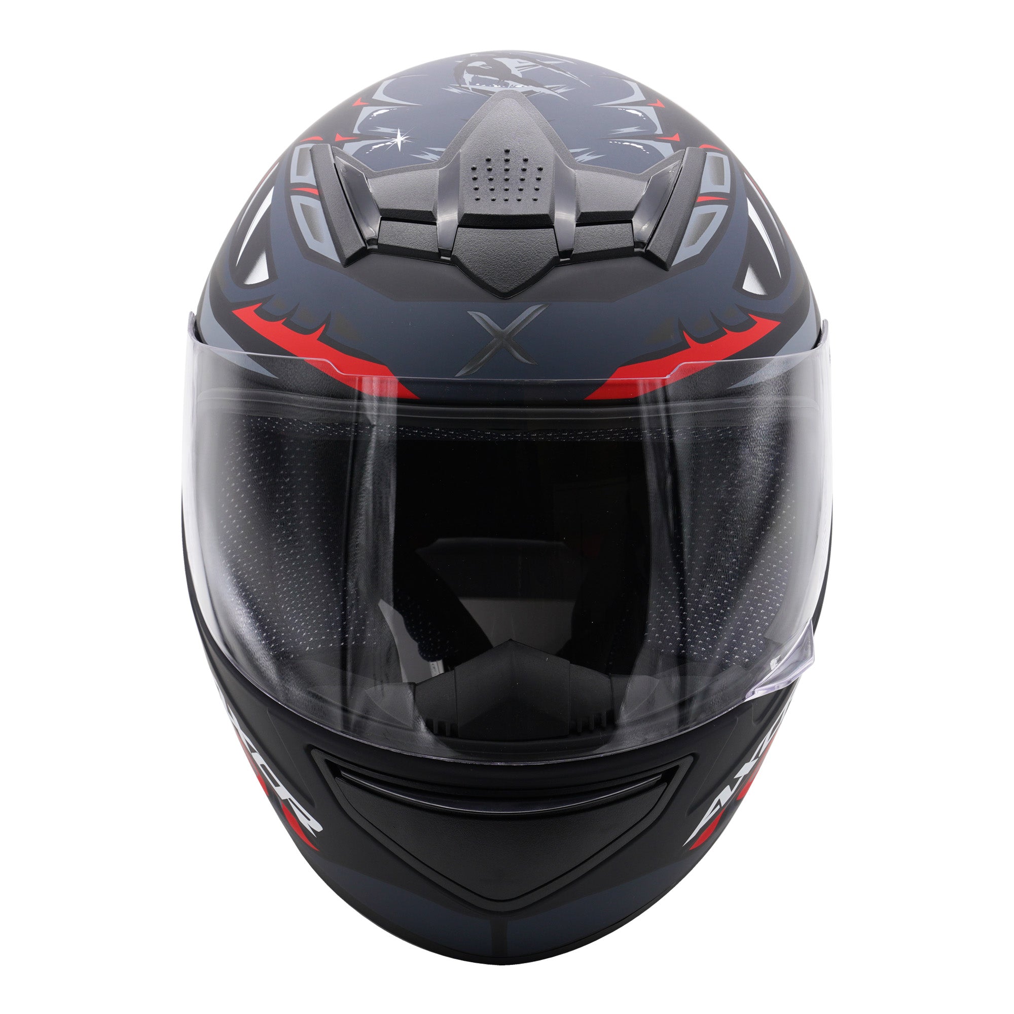 Axor Rage Full Face Motorcycle - Python Black Grey Red Matt