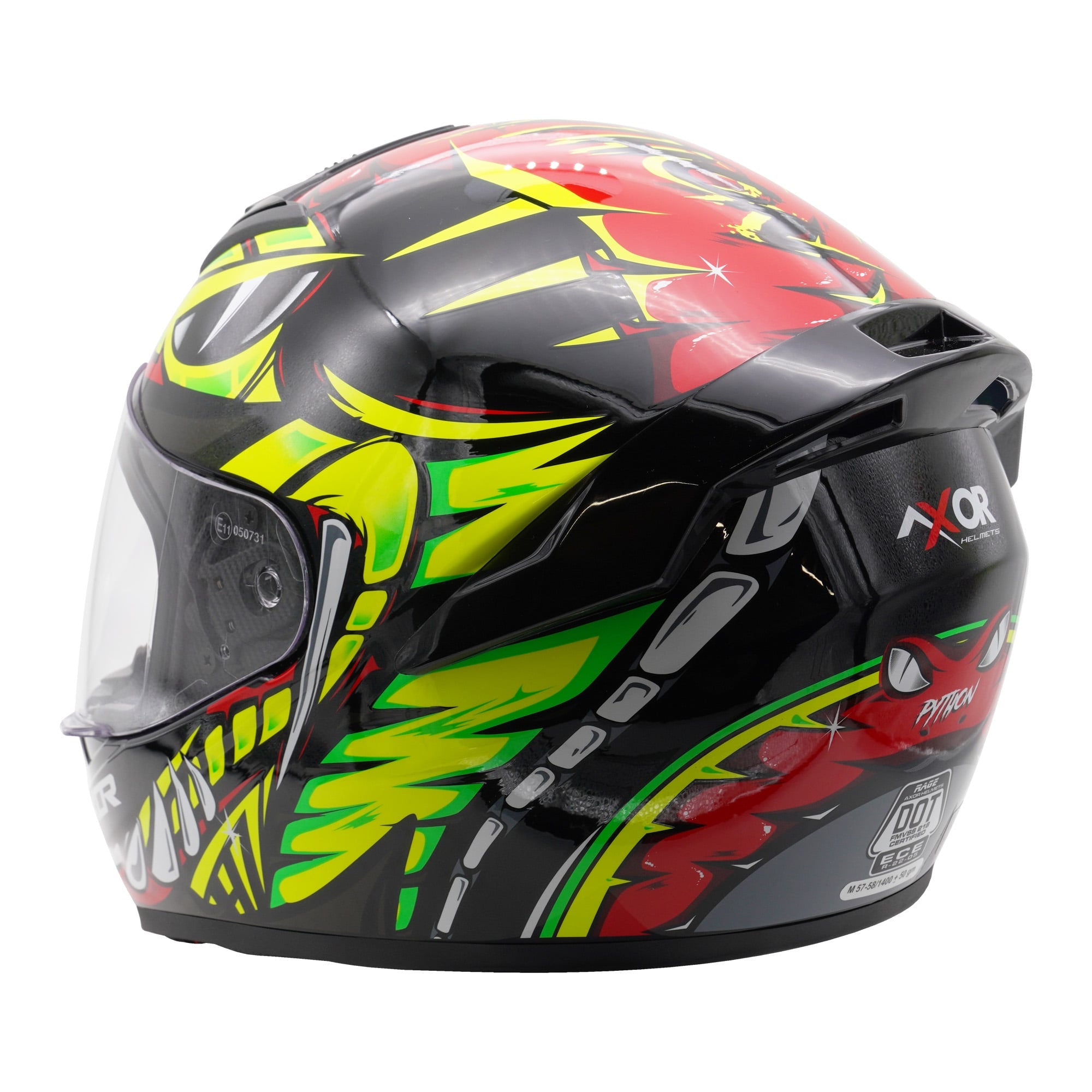 Axor Rage Full Face - Python Red Yellow Black Gloss