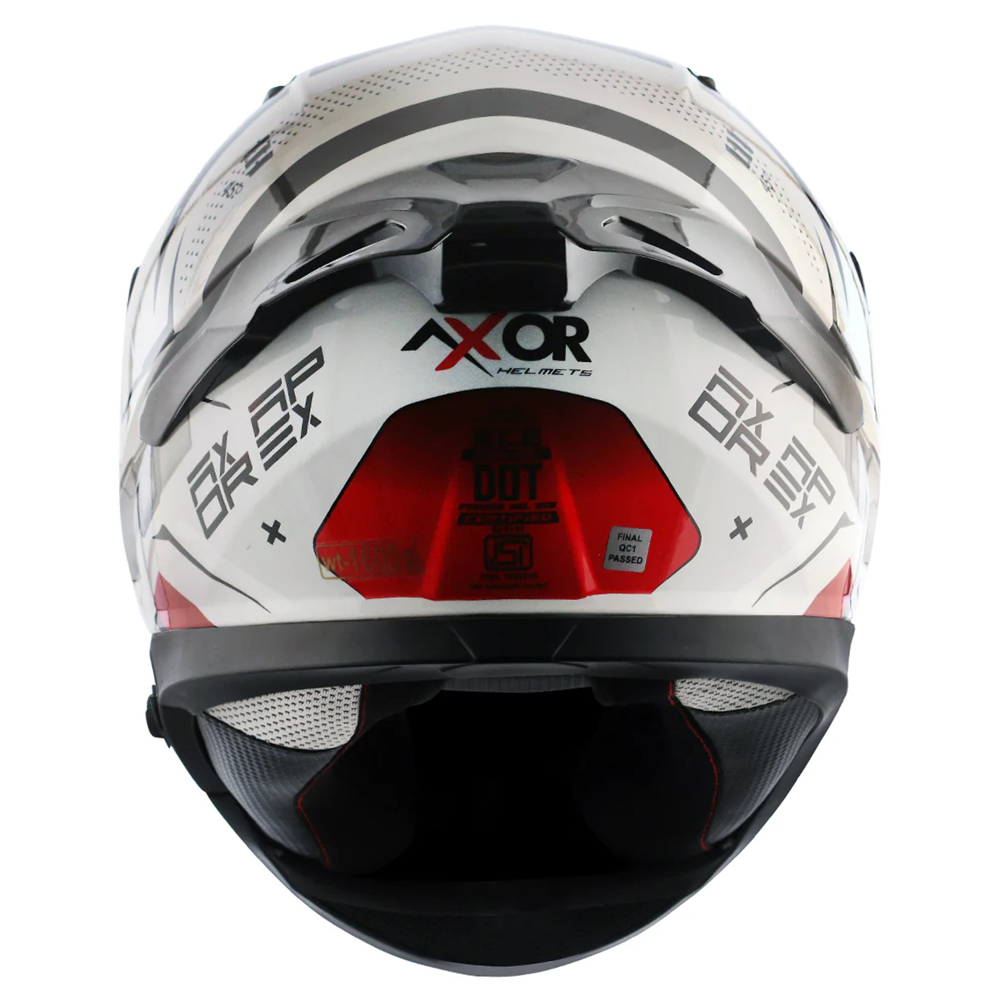 Axor Apex Full Face Motorcycle Helmet - Hex-2 Black Red Gloss