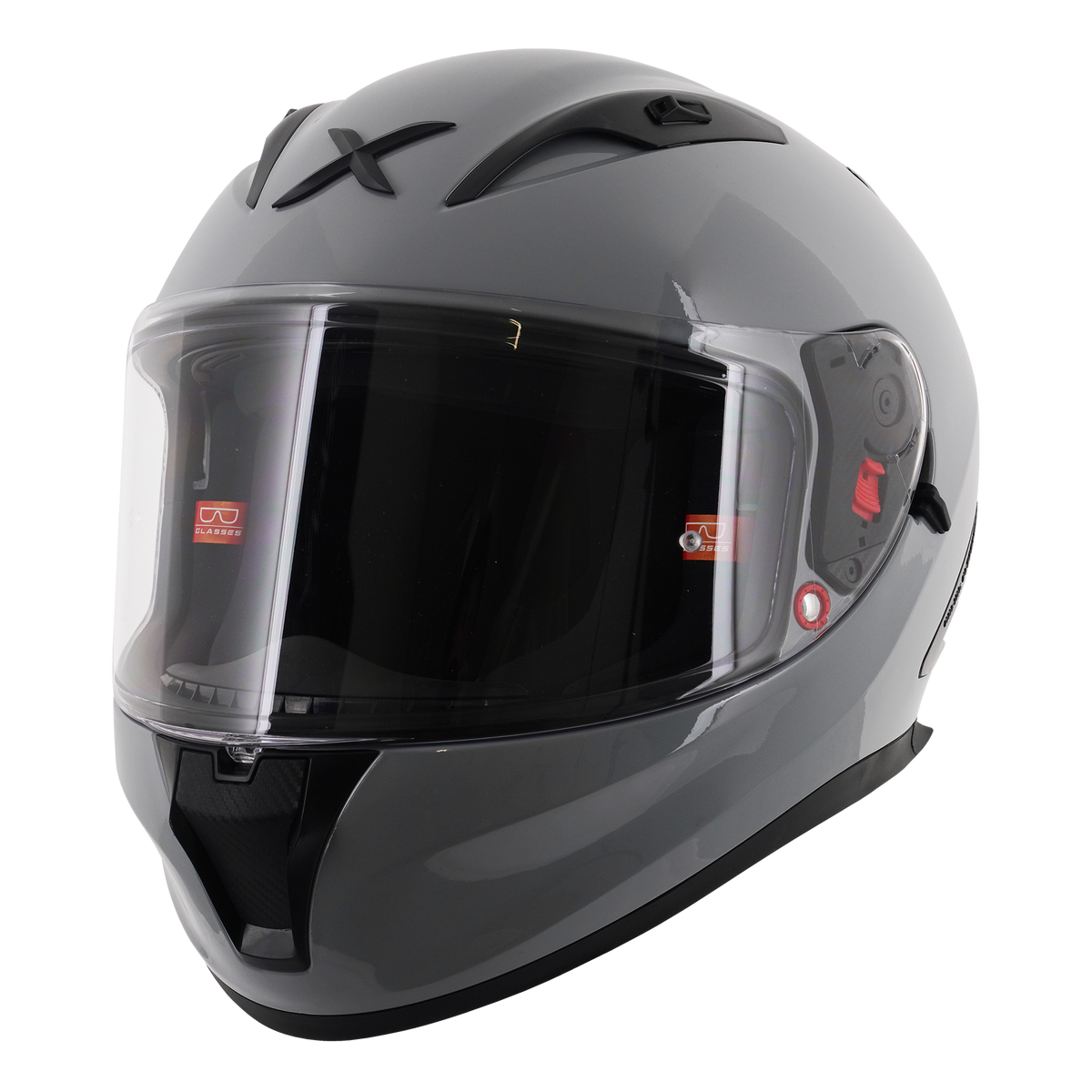 Axor Street Full Face Motorcycle Helmet - Solid Nardo Grey Gloss