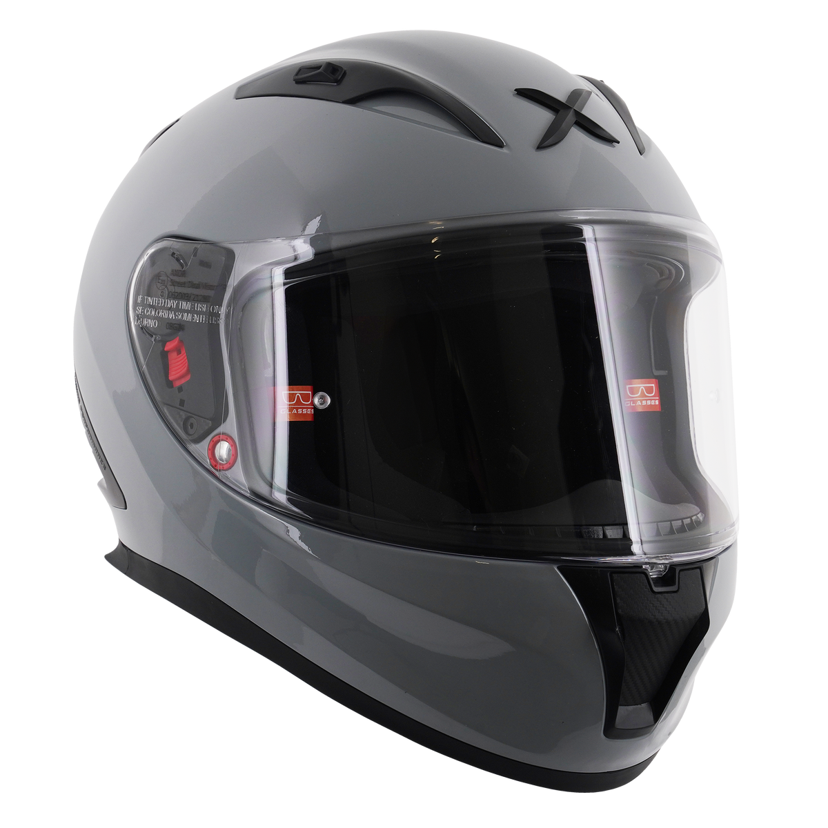 Axor Street Full Face Motorcycle Helmet - Solid Nardo Grey Gloss