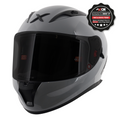 Axor Street Full Face Motorcycle Helmet - Solid Nardo Grey Gloss