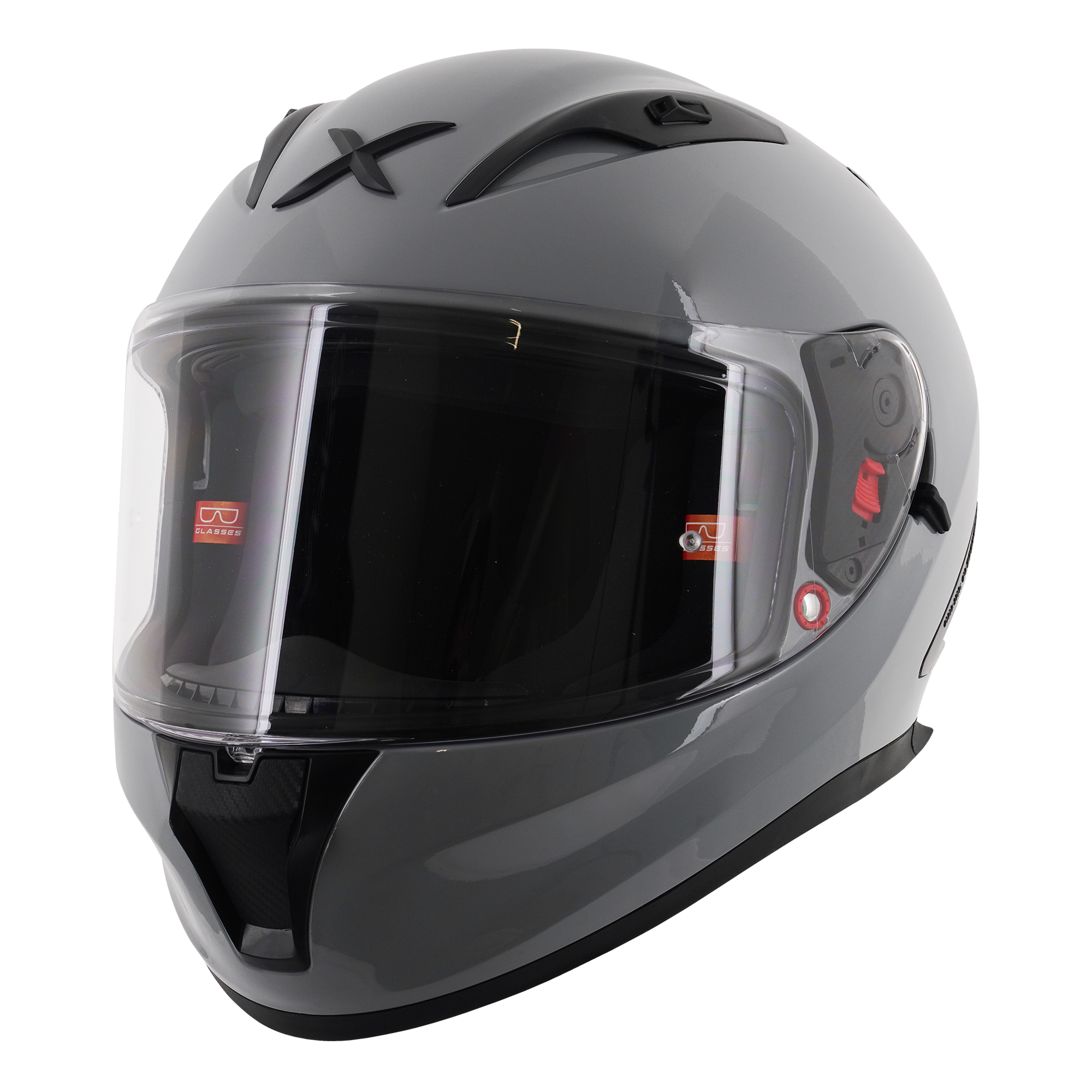 Axor Street Full Face Motorcycle Helmet - Solid Nardo Grey Gloss