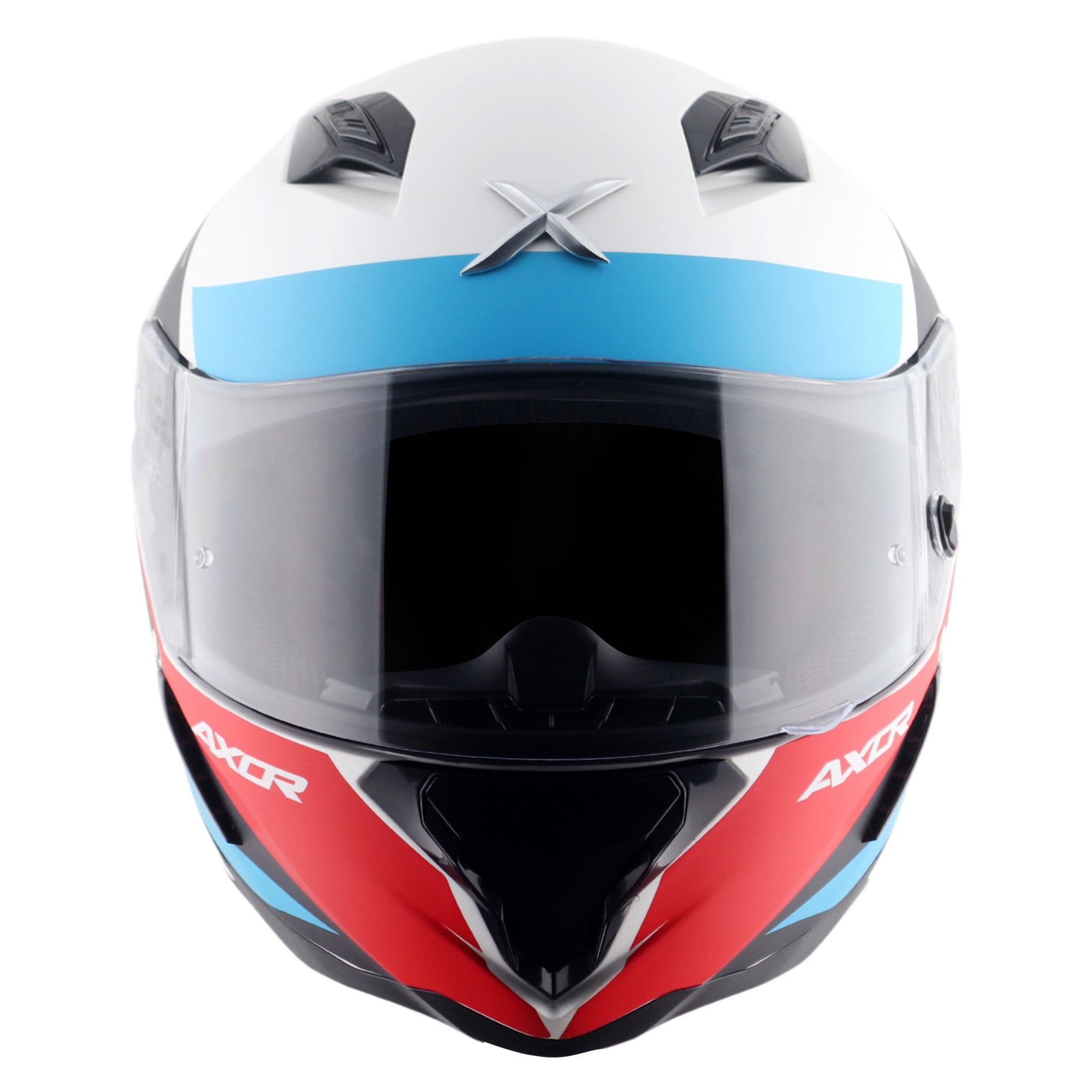 Axor Hunter SH890 Full Face Motorcycle Helmet - Turbo White Red Gloss