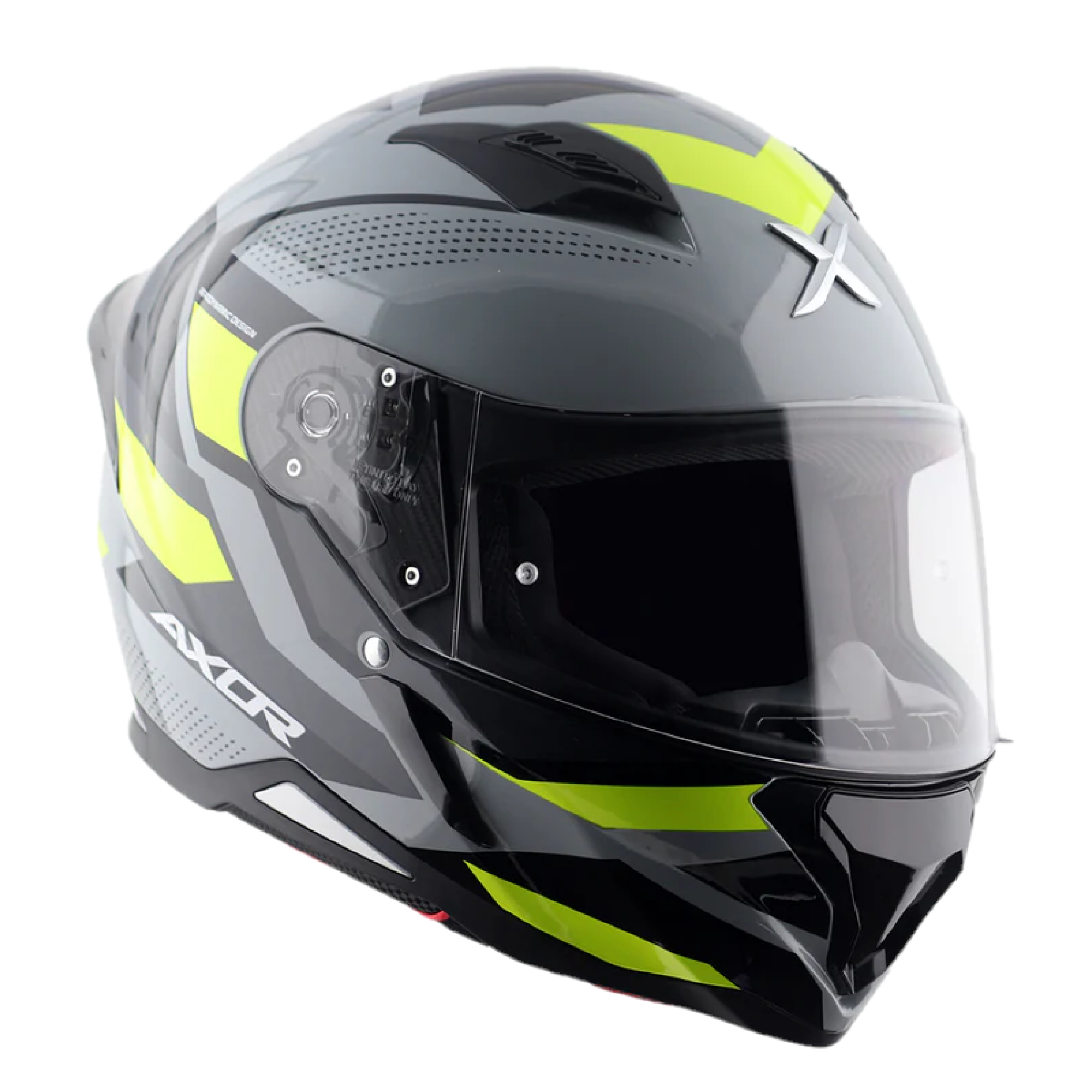 Axor Hunter SH890 Full Face Motorcycle Helmet - Cornet Black Neon Yellow Gloss