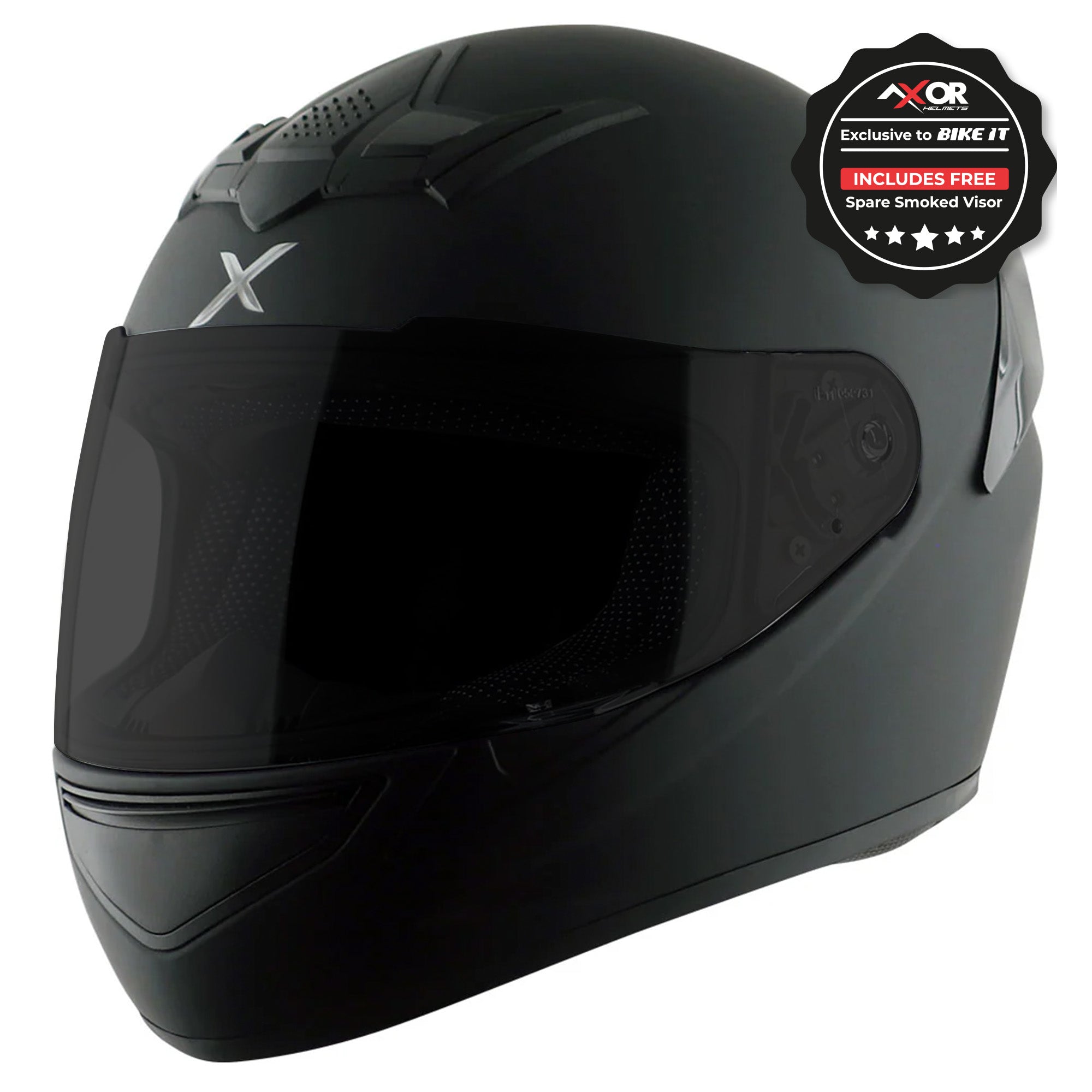 Axor Rage Full Face Motorcycle Helmet - Matt Black