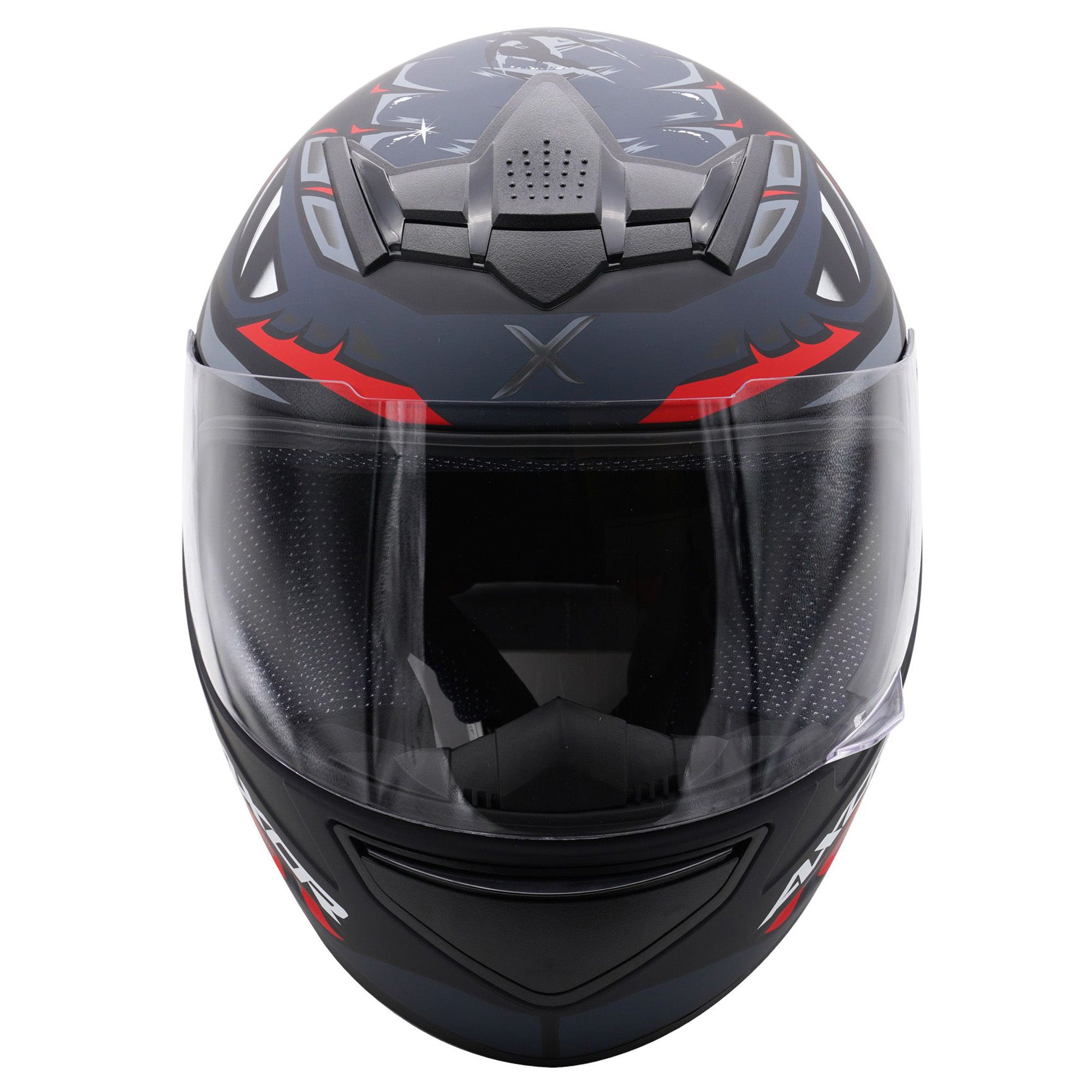 Axor Rage Full Face Motorcycle Helmet - Python Black Grey Red Matt
