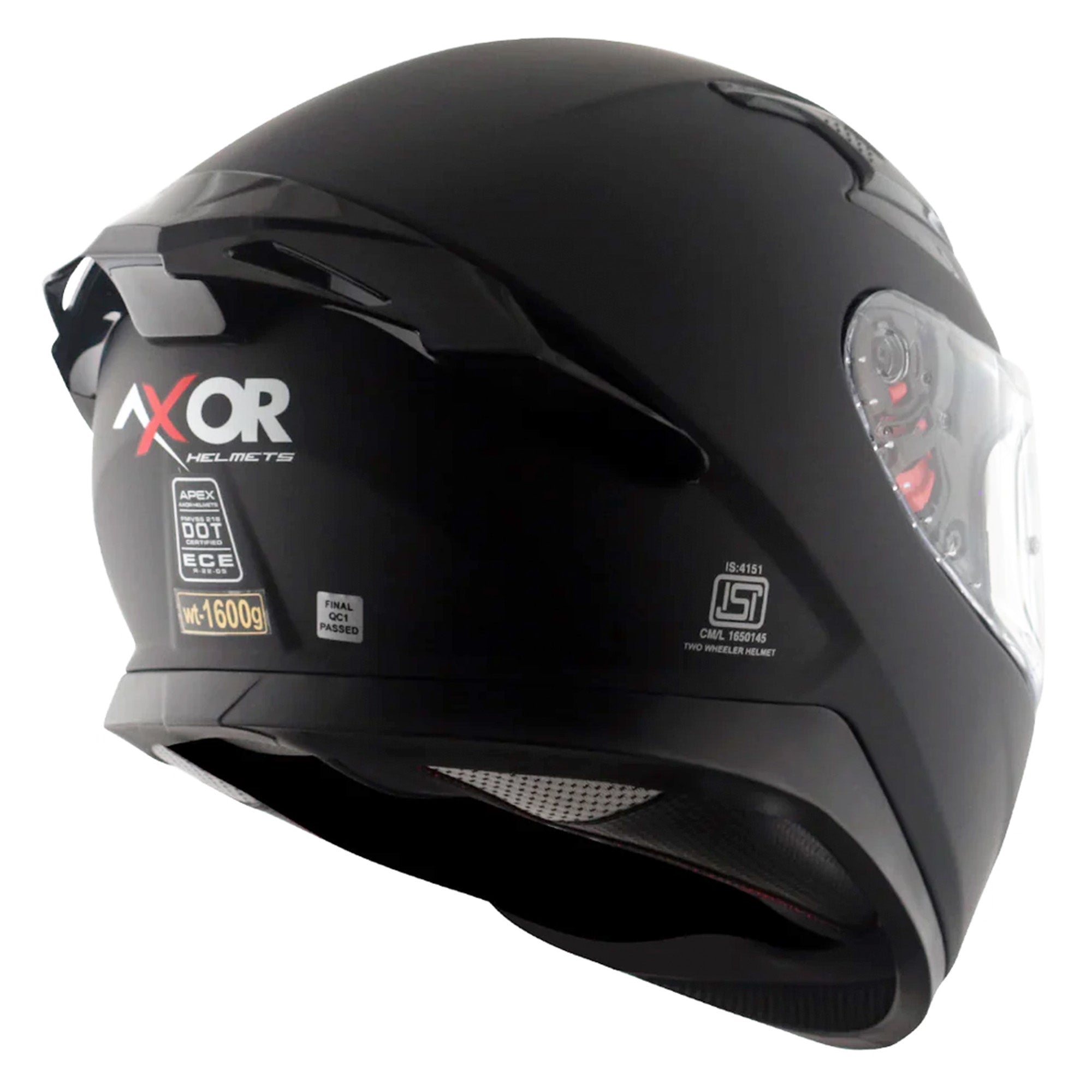 Axor Apex Full Face Motorcycle Helmet - Matt Black