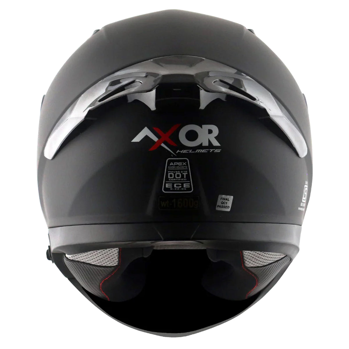 Axor Apex Full Face Motorcycle Helmet - Matt Black