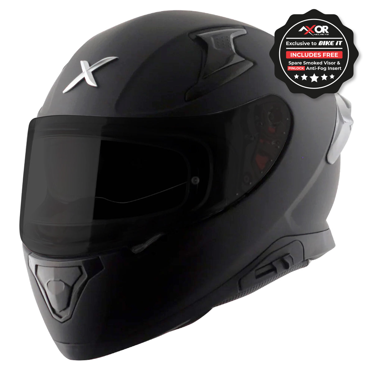 Axor Apex Full Face Motorcycle Helmet - Matt Black