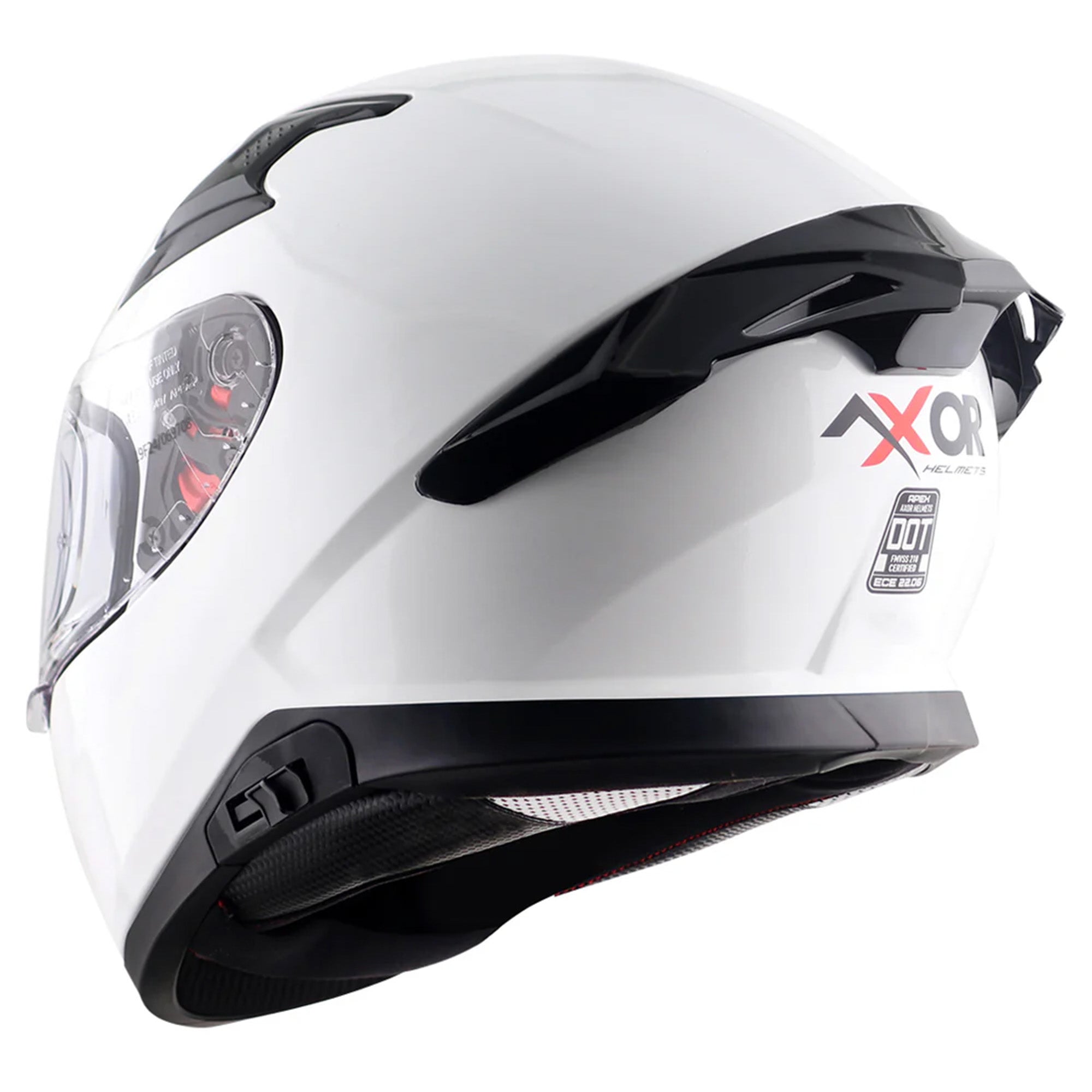 Axor Apex Full Face Motorcycle Helmet - Gloss White