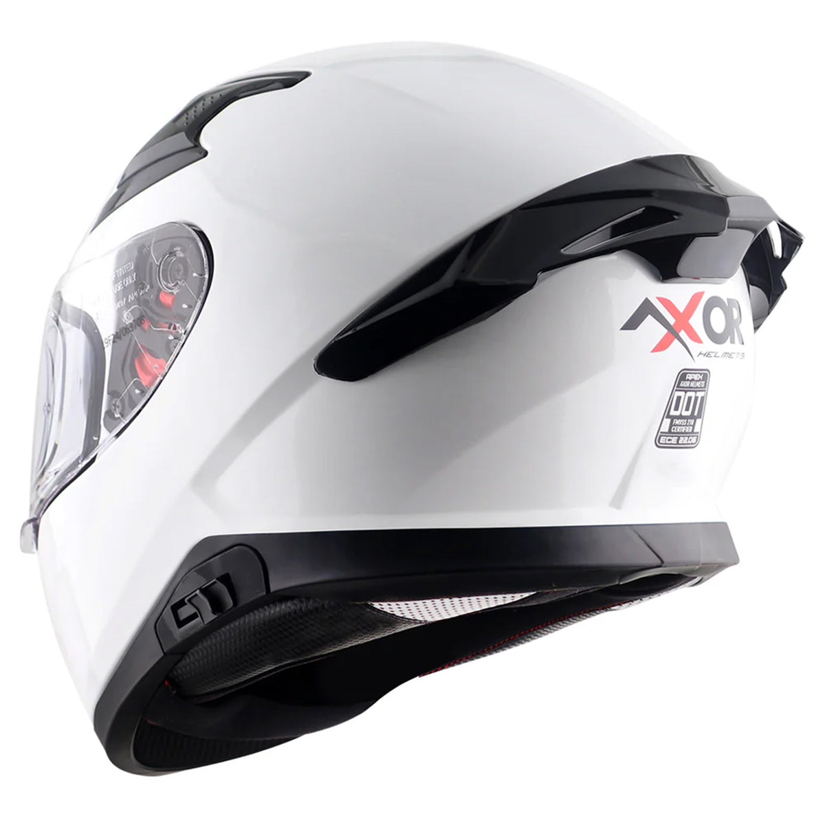 Axor Apex Full Face Motorcycle Helmet - Gloss White
