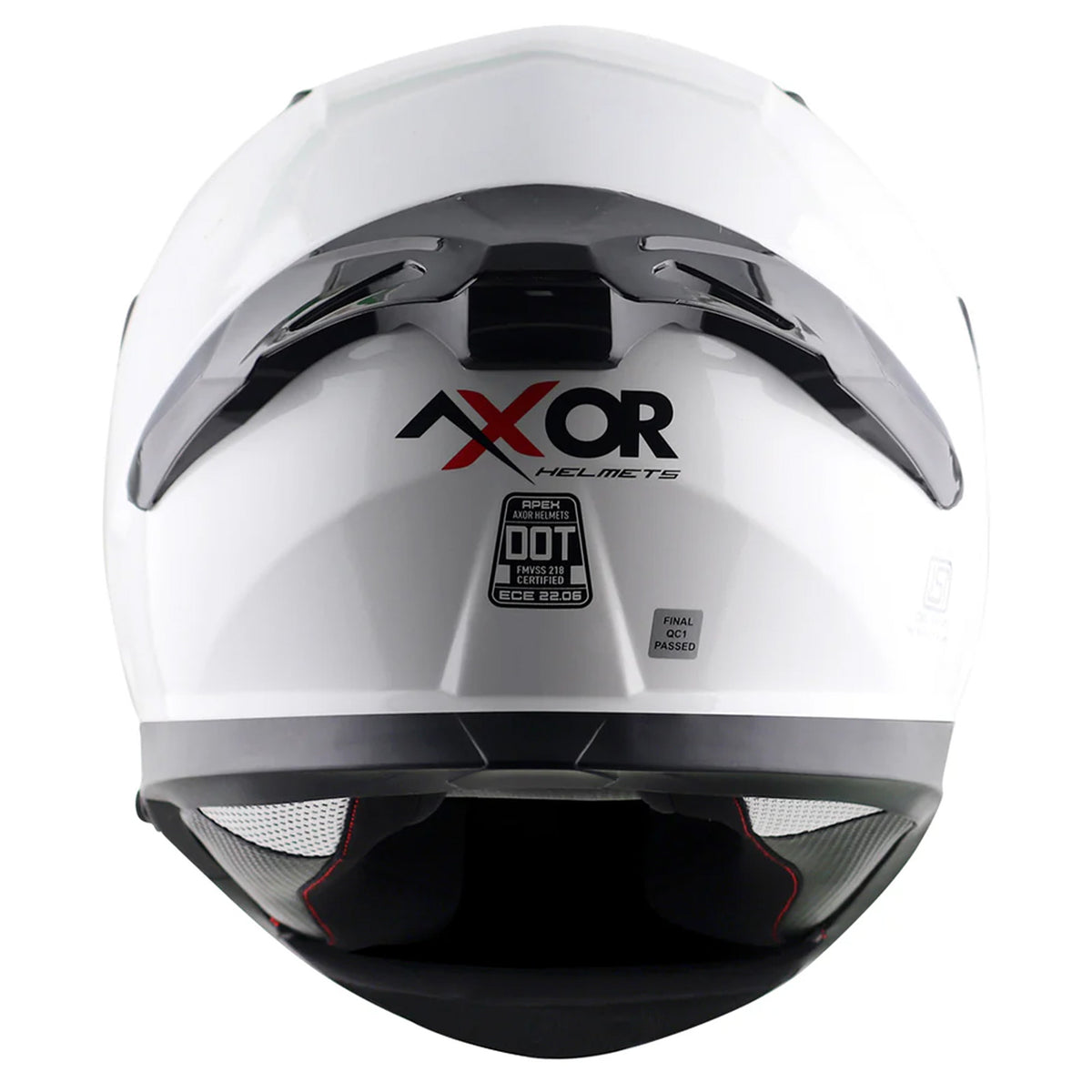 Axor Apex Full Face Motorcycle Helmet - Gloss White