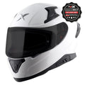 Axor Apex Full Face Motorcycle Helmet - Gloss White
