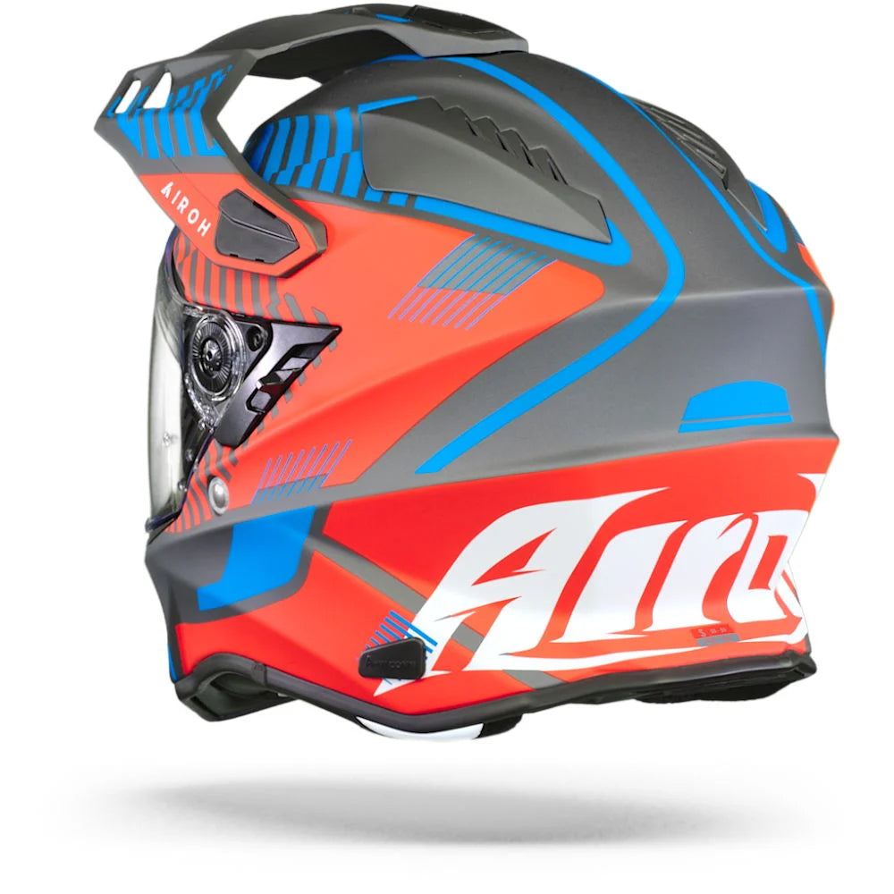 Airoh Commander Adventure Helmet - 'Boost' Red Blue Matt