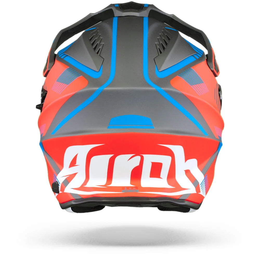 Airoh Commander Adventure Helmet - 'Boost' Red Blue Matt