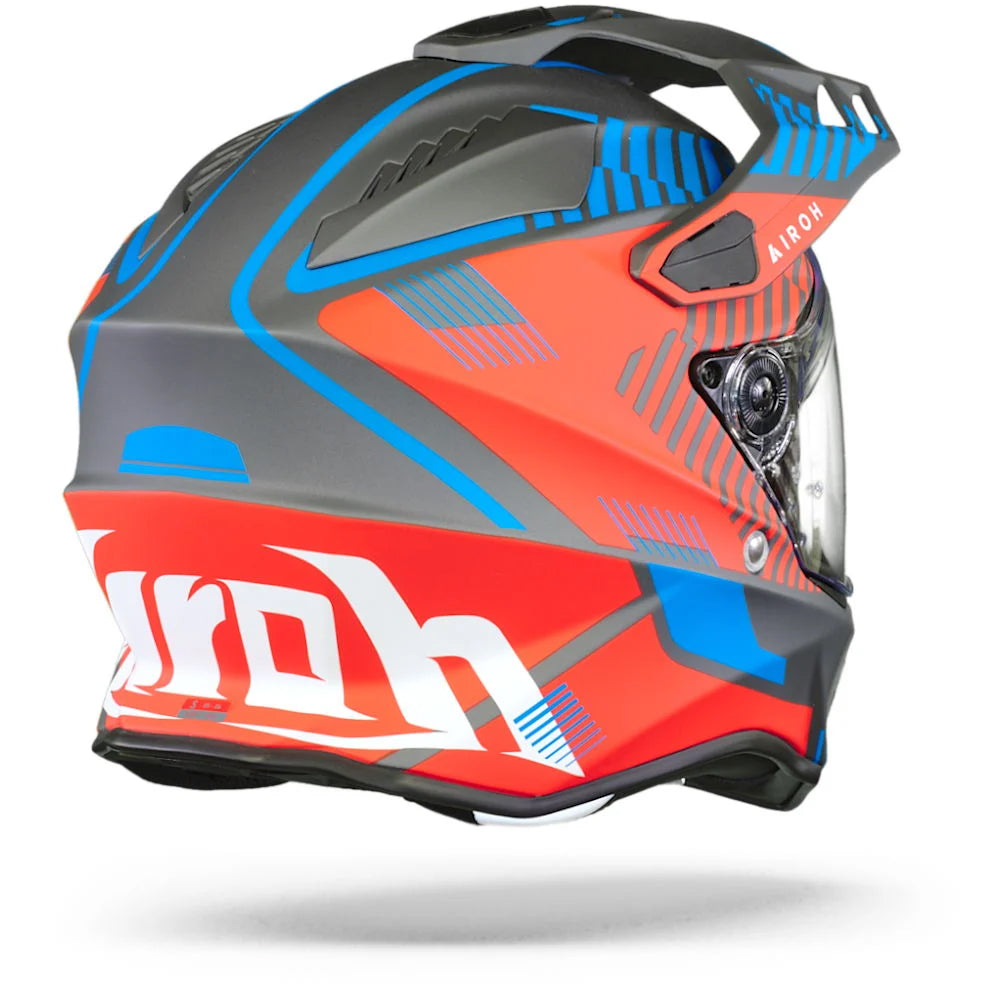 Airoh Commander Adventure Helmet - 'Boost' Red Blue Matt