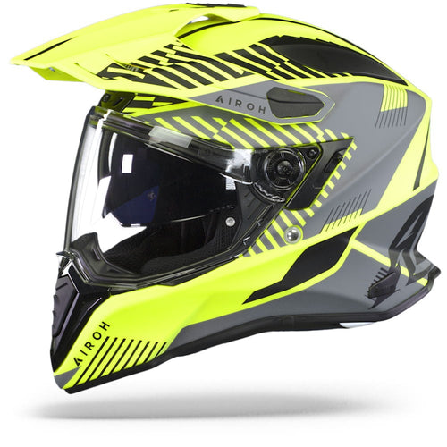 Airoh Commander Adventure Helmet - 'Boost' Neon Yellow Matt