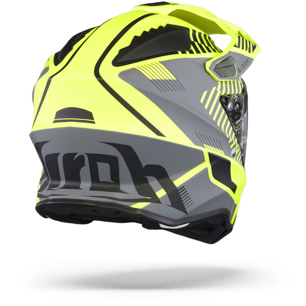 Airoh Commander Adventure Helmet - 'Boost' Neon Yellow Matt
