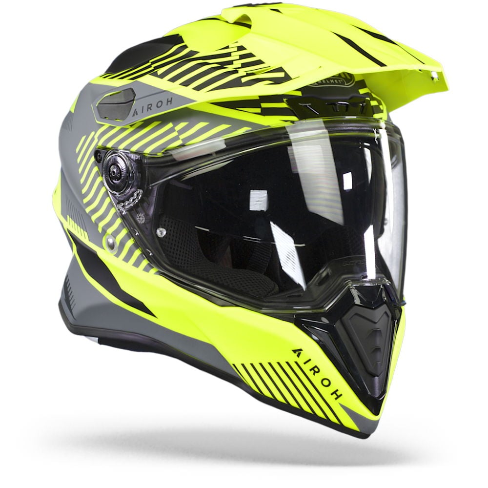 Airoh Commander Adventure Helmet - 'Boost' Neon Yellow Matt