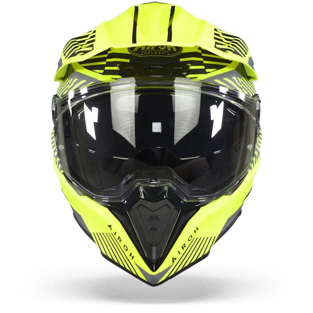 Airoh Commander Adventure Helmet - 'Boost' Neon Yellow Matt