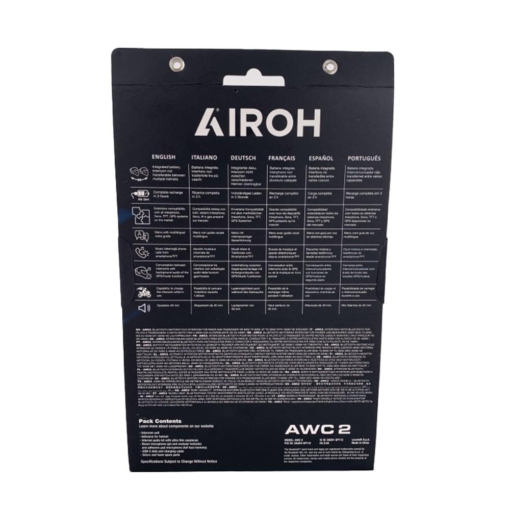 Airoh AWC2 Helmet Communication System