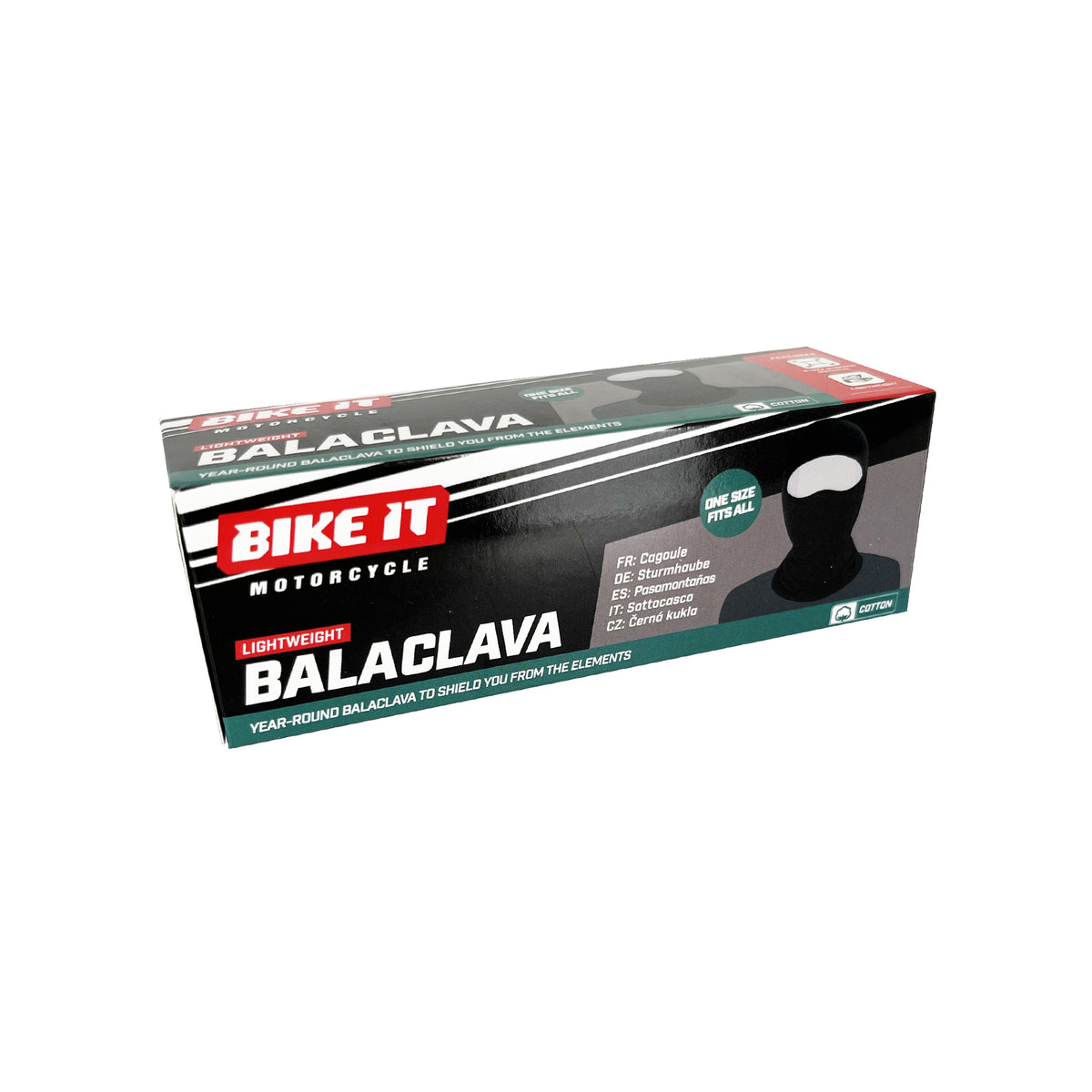 Bike It Black Cotton Balaclava