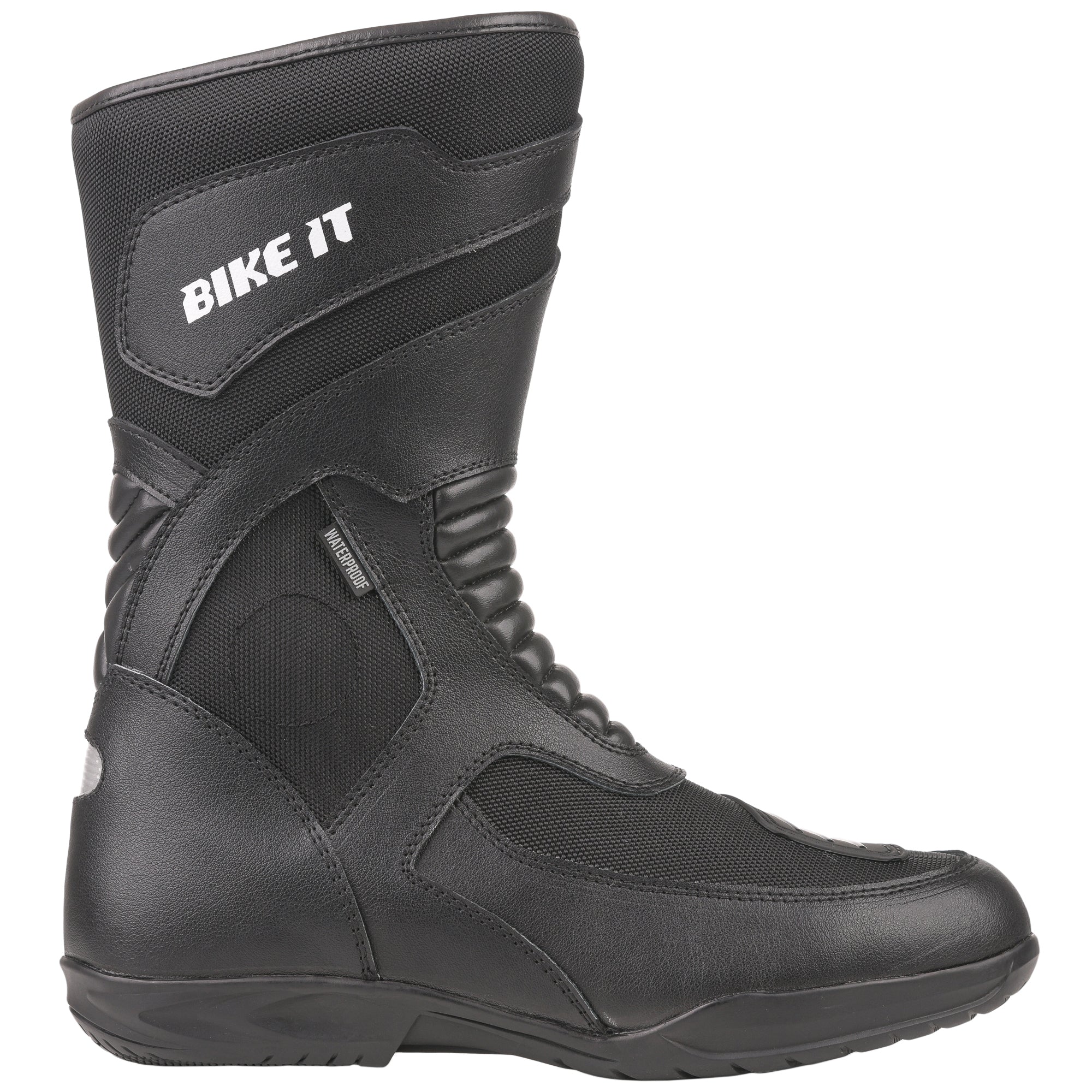 Bike It 'Veles' Black Waterproof Motorcycle Road Adventure Boot