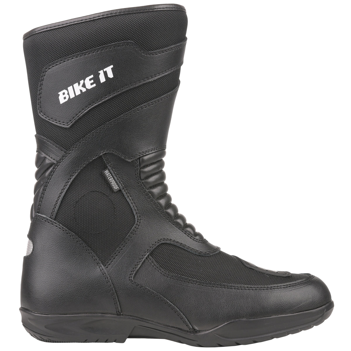 Bike It 'Veles' Black Waterproof Motorcycle Road Adventure Boot