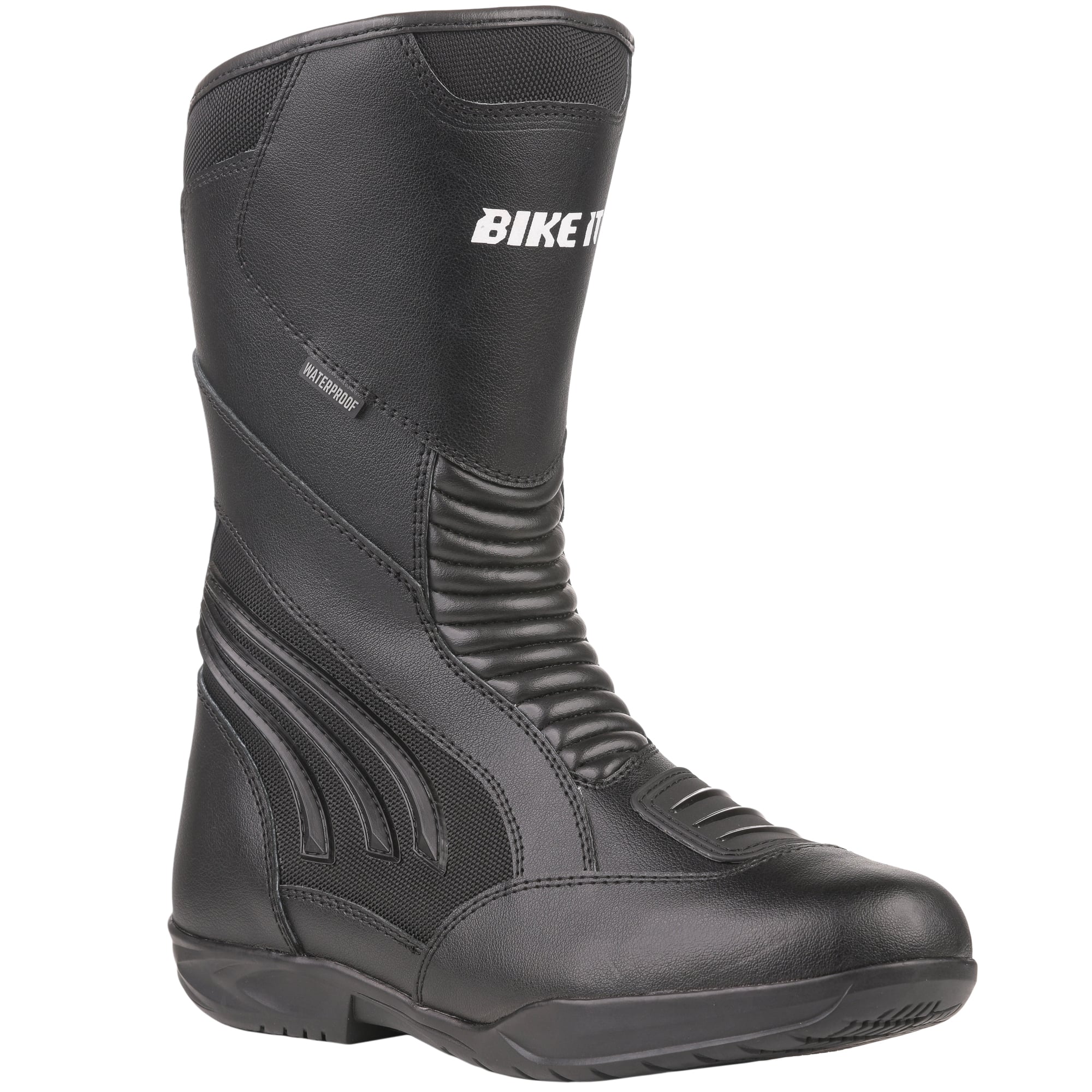 Bike It 'Burhou' All-Seasons Waterproof Black Sports Touring Motorcycle Boot