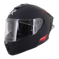 Axor Brutale Full Face Motorcycle Helmet With Dual Spoiler - Black Matt