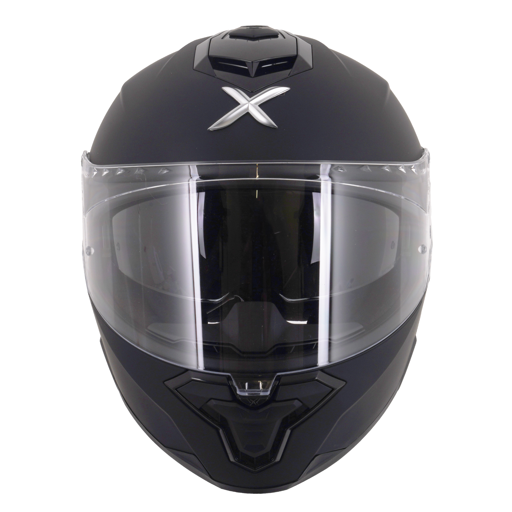 Axor Brutale Full Face Motorcycle Helmet With Dual Spoiler - Black Matt