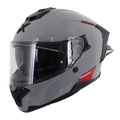 Axor Brutale Full Face Motorcycle Helmet With Dual Spoiler - Nardo Grey Gloss