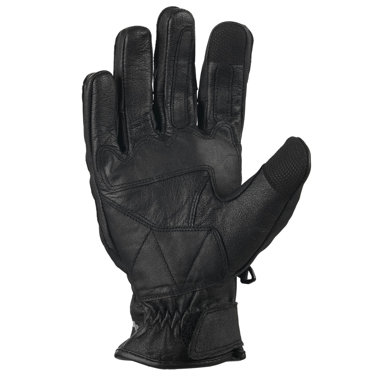 Bike It 'AMP' Road Leather Motorcycle Glove (Black/Red)