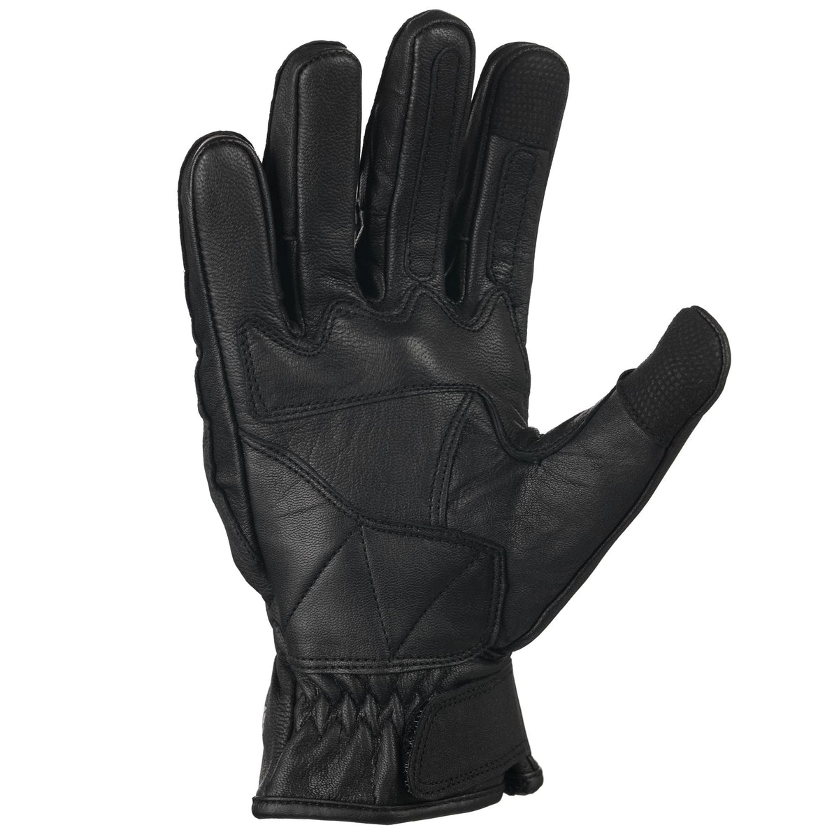 Bike It 'AMP' Road Leather Motorcycle Glove (Black)