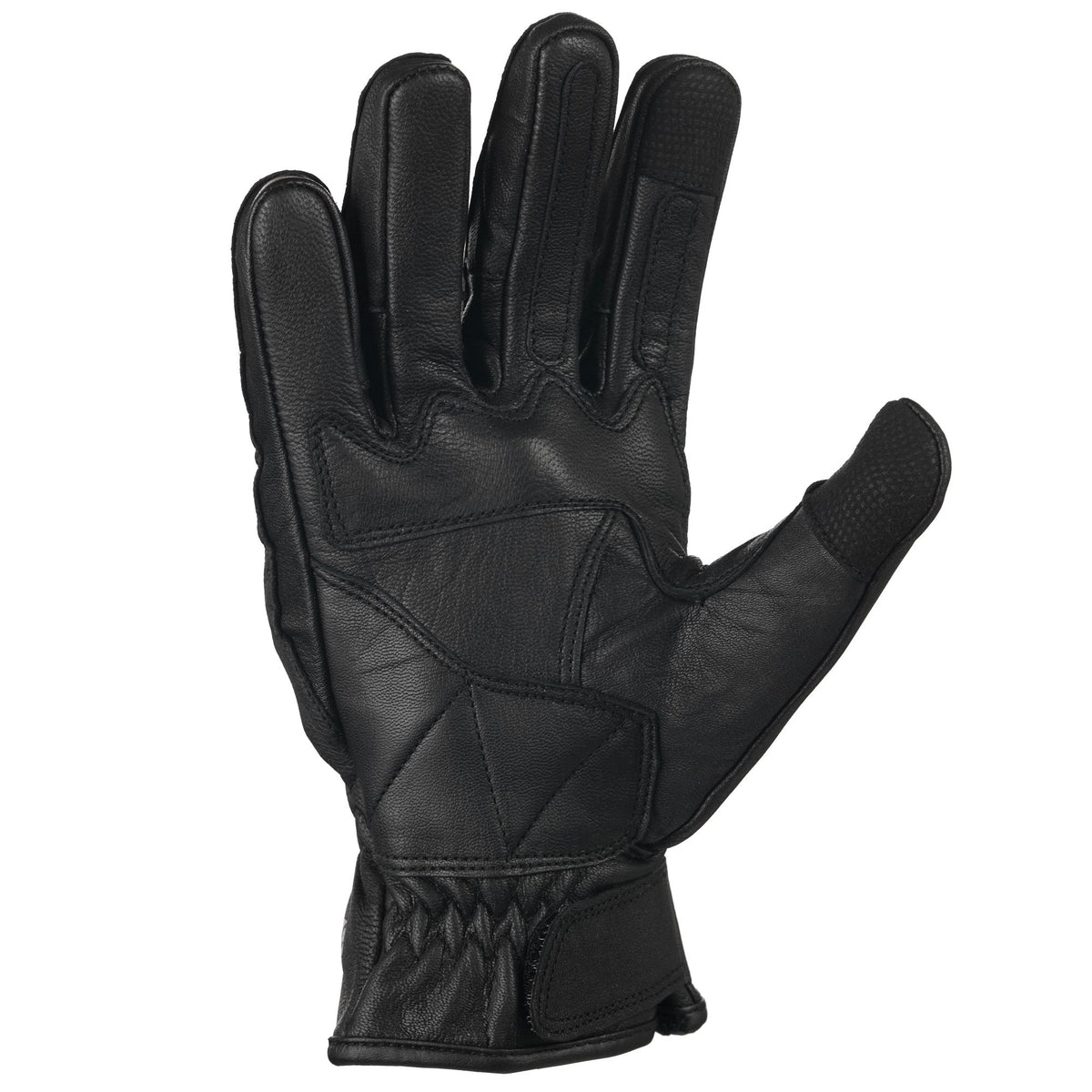 Bike It 'AMP' Road Leather Motorcycle Glove (Black)