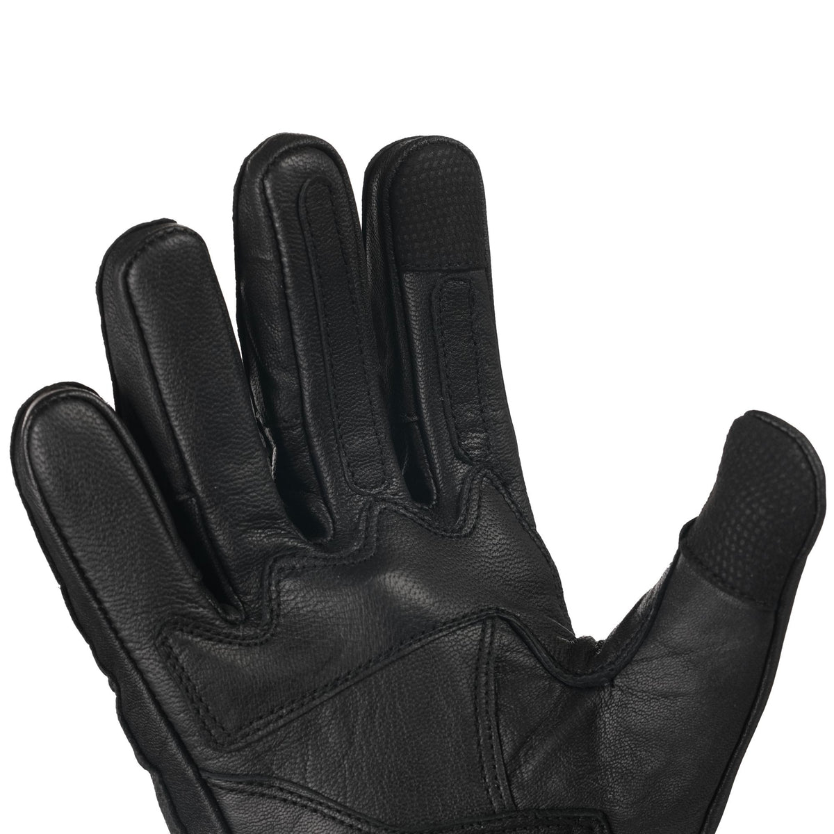 Bike It 'AMP' Road Leather Motorcycle Glove (Black)