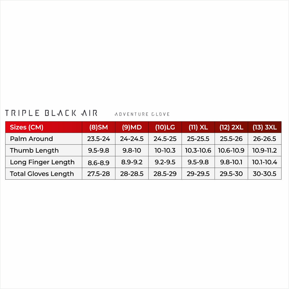 Bike It "Triple Black Air" Summer Motorcycle Glove