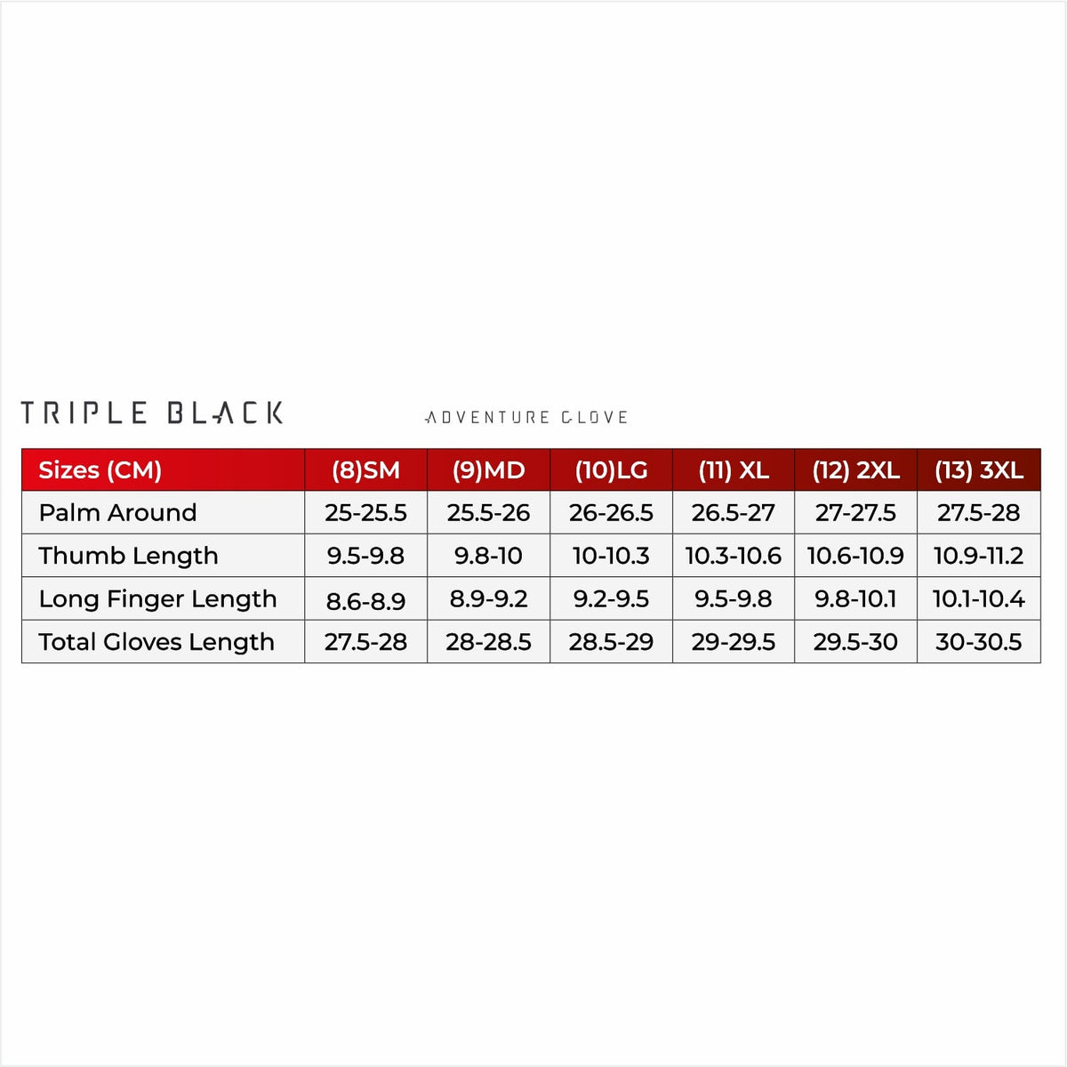 Bike It "Triple Black" All-Seasons Waterproof Motorcycle Glove