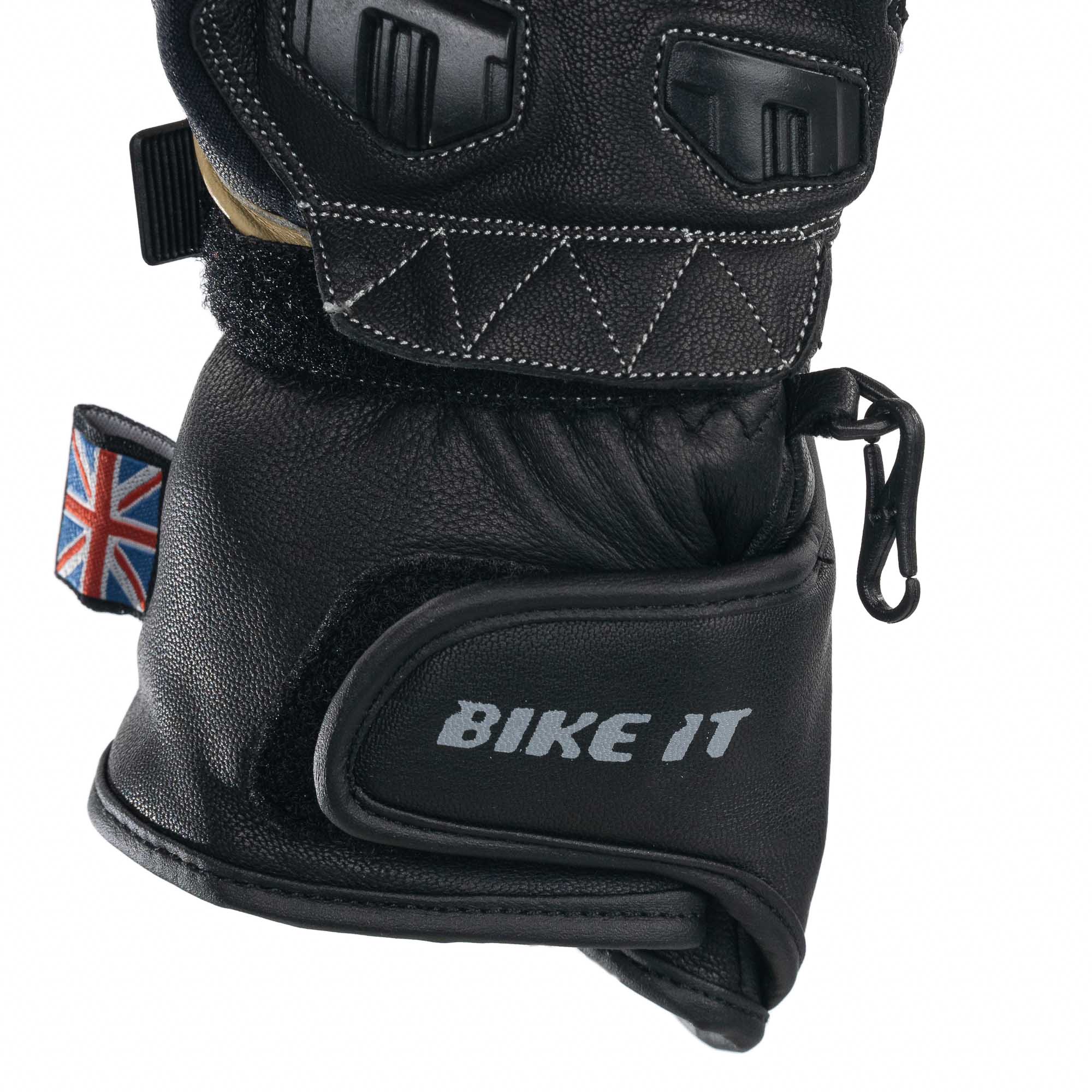 Bike It 'Ultimate Track Glove' (UTG) Sports Leather Motorcycle Glove