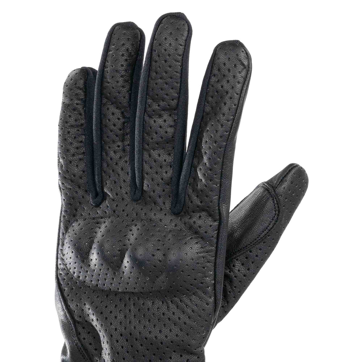 Bike It Cruiser Gloves Air 'CGA' (Black) Leather Motorcycle Glove