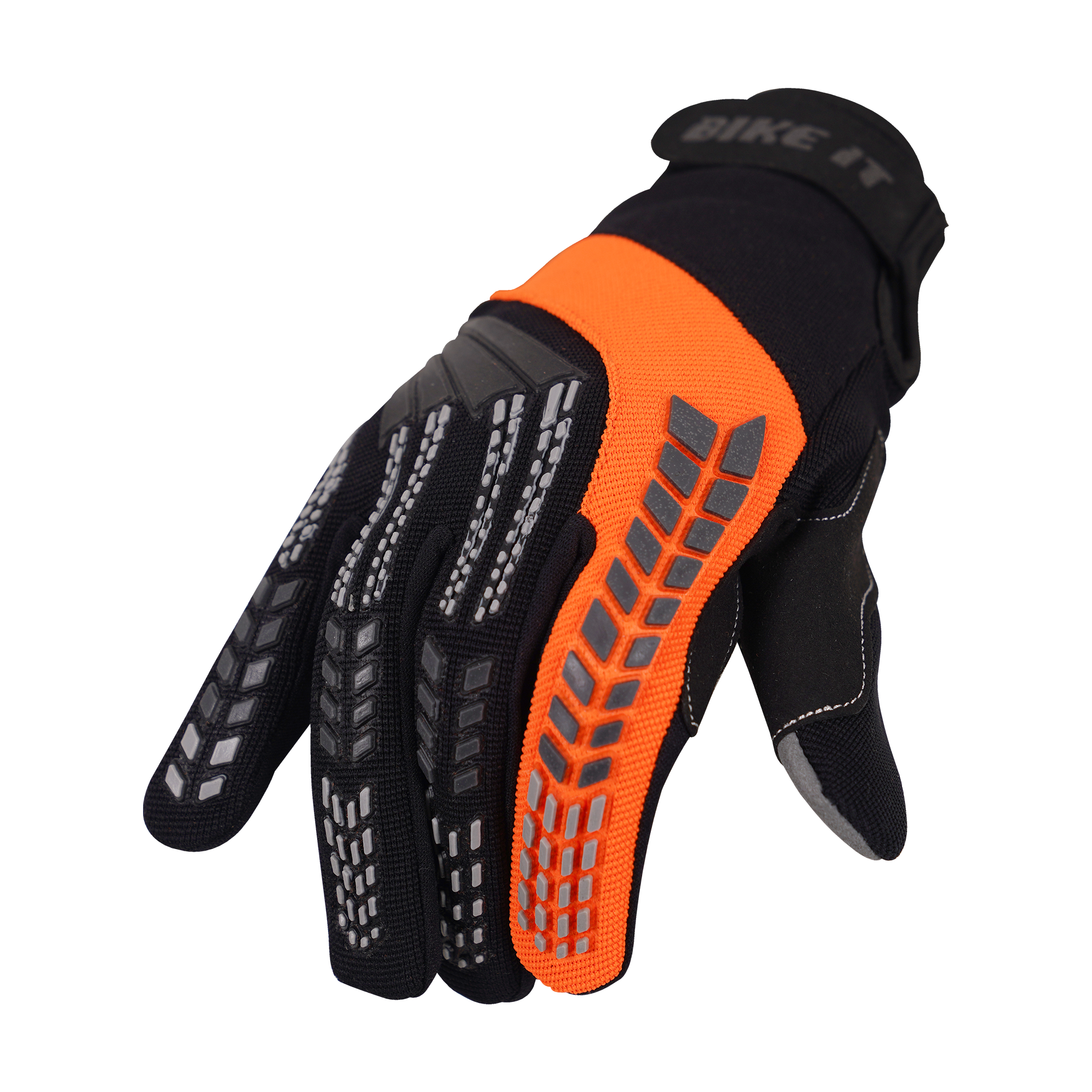 Bike It Vapor-S Lightweight Motorcycle Glove Black Orange