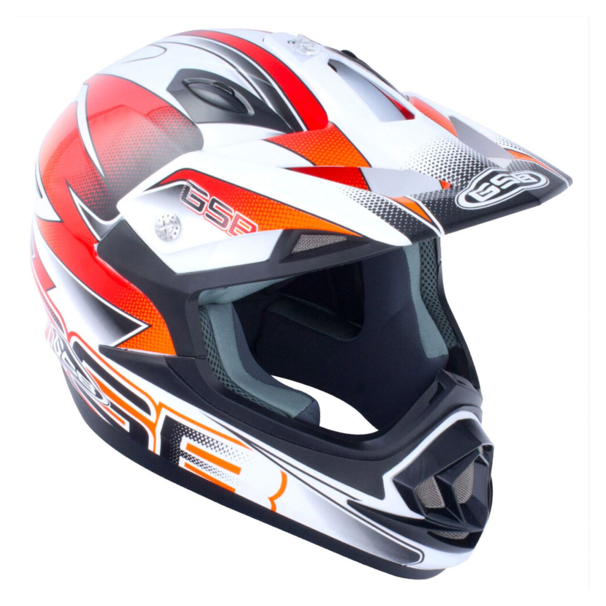 GSB XP-14B Adult Off Road Helmet Graphic Orange Gloss
