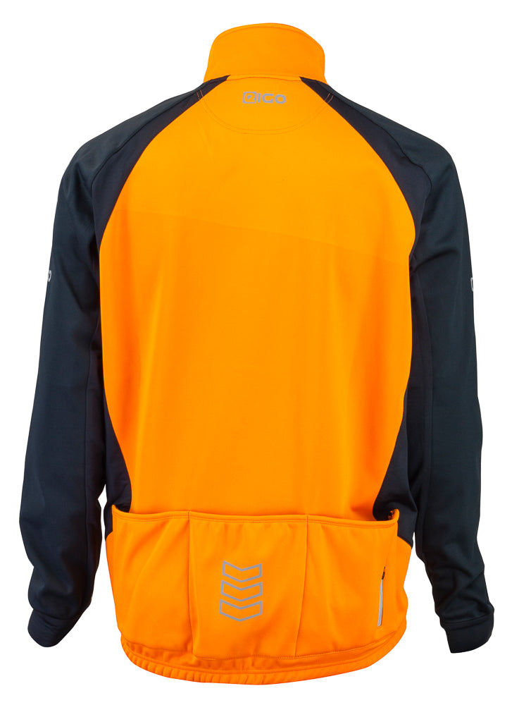 Eigo Levanter Mens Windproof Cycling Jacket Vivid Orange / Black