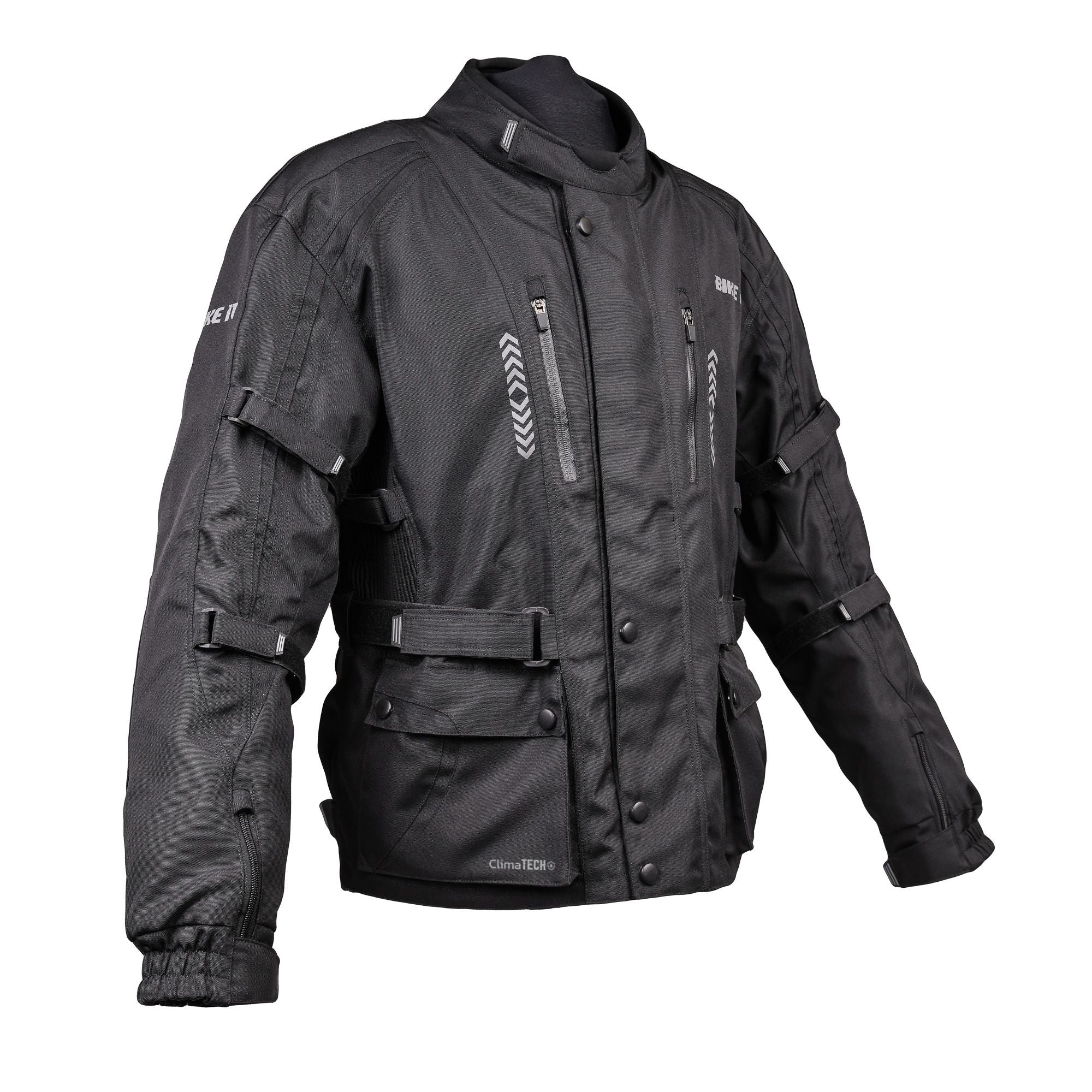 Bike It 'Triple Black' All-Weather Waterproof Adventure Touring Motorcycle Jacket