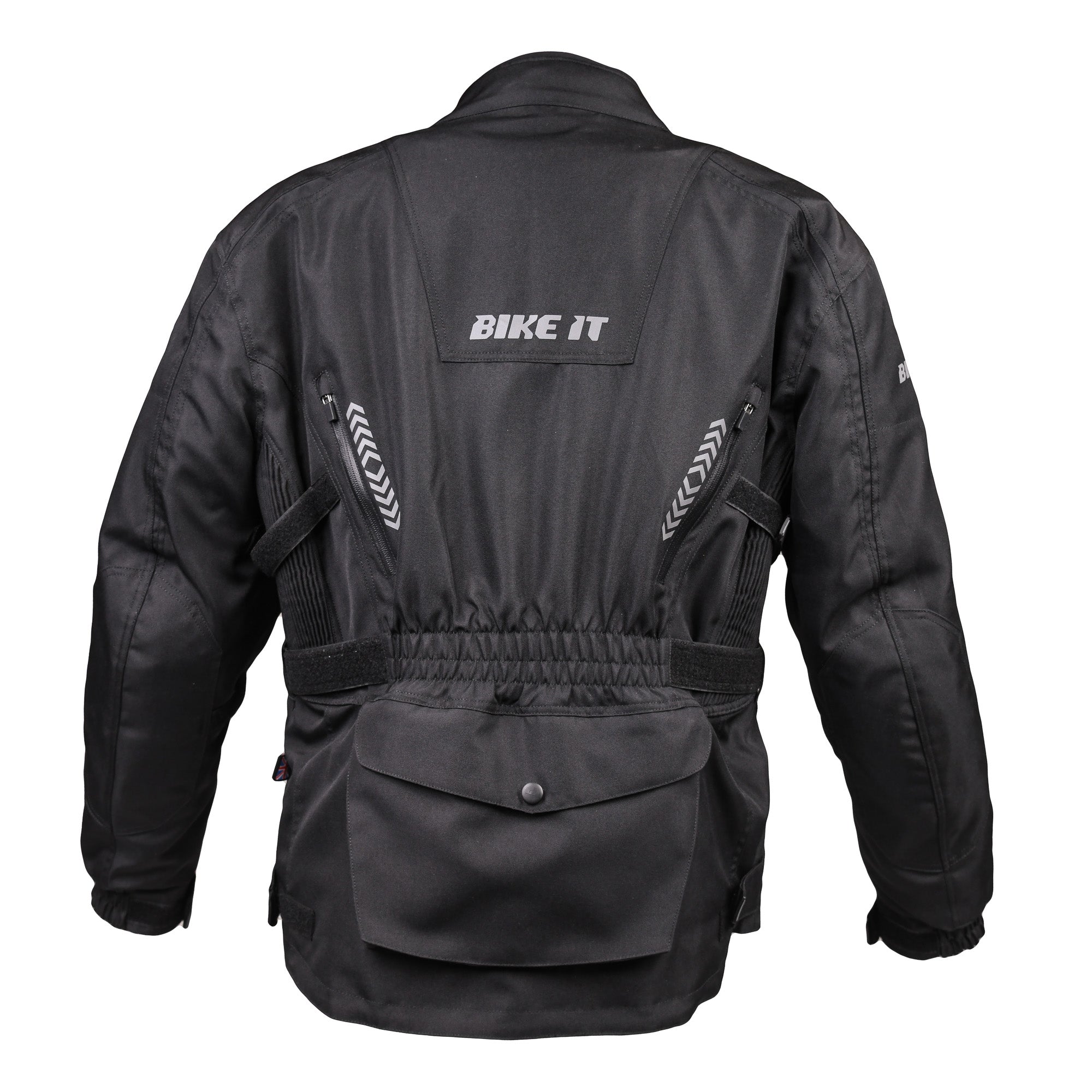 Bike It 'Triple Black' All-Weather Waterproof Adventure Touring Motorcycle Jacket